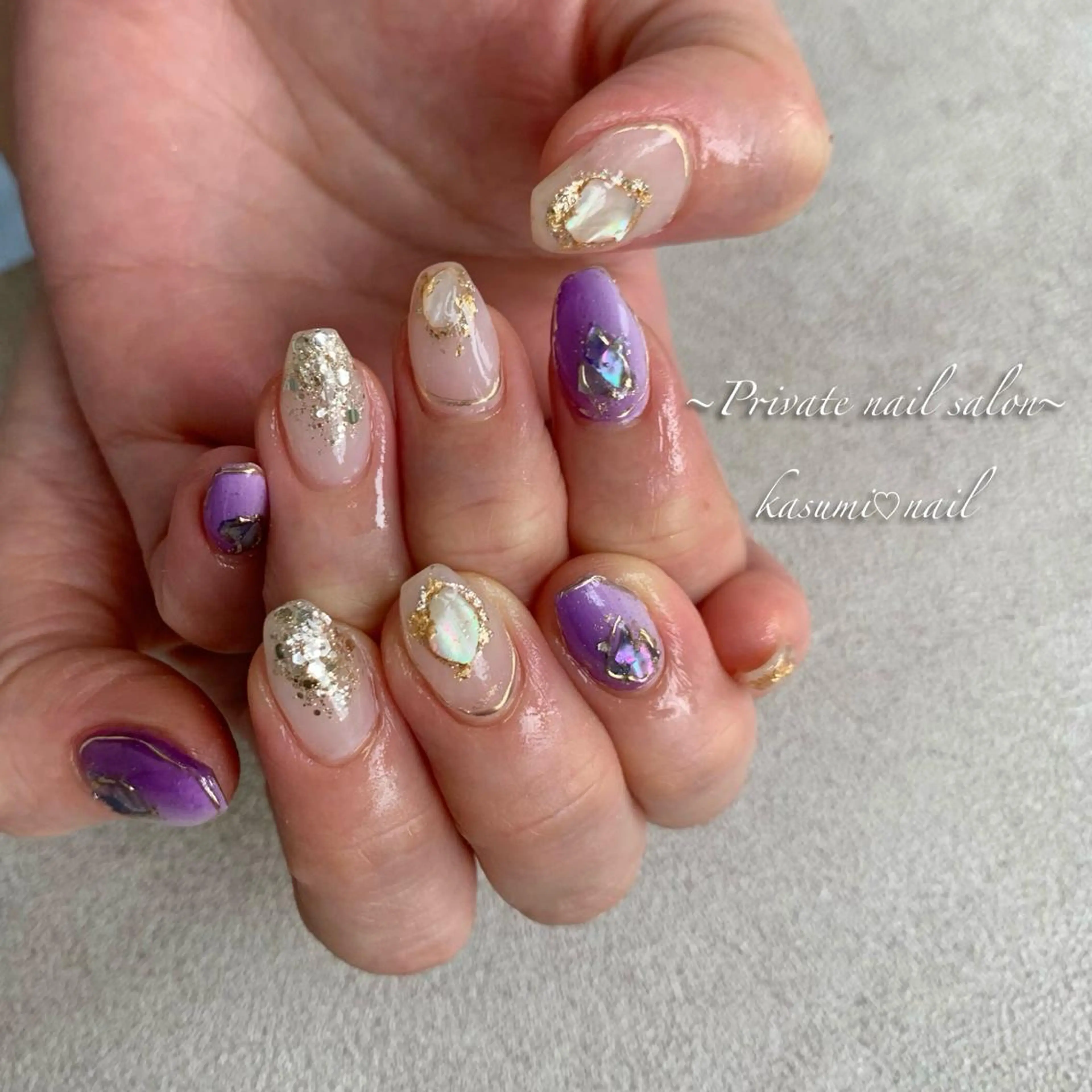 ネイル ラメ(グリッター) マグネットネイル ミラーネイル ニュアンスネイル 冬ネイル KASUMI♡ Nailのネイルデザイン