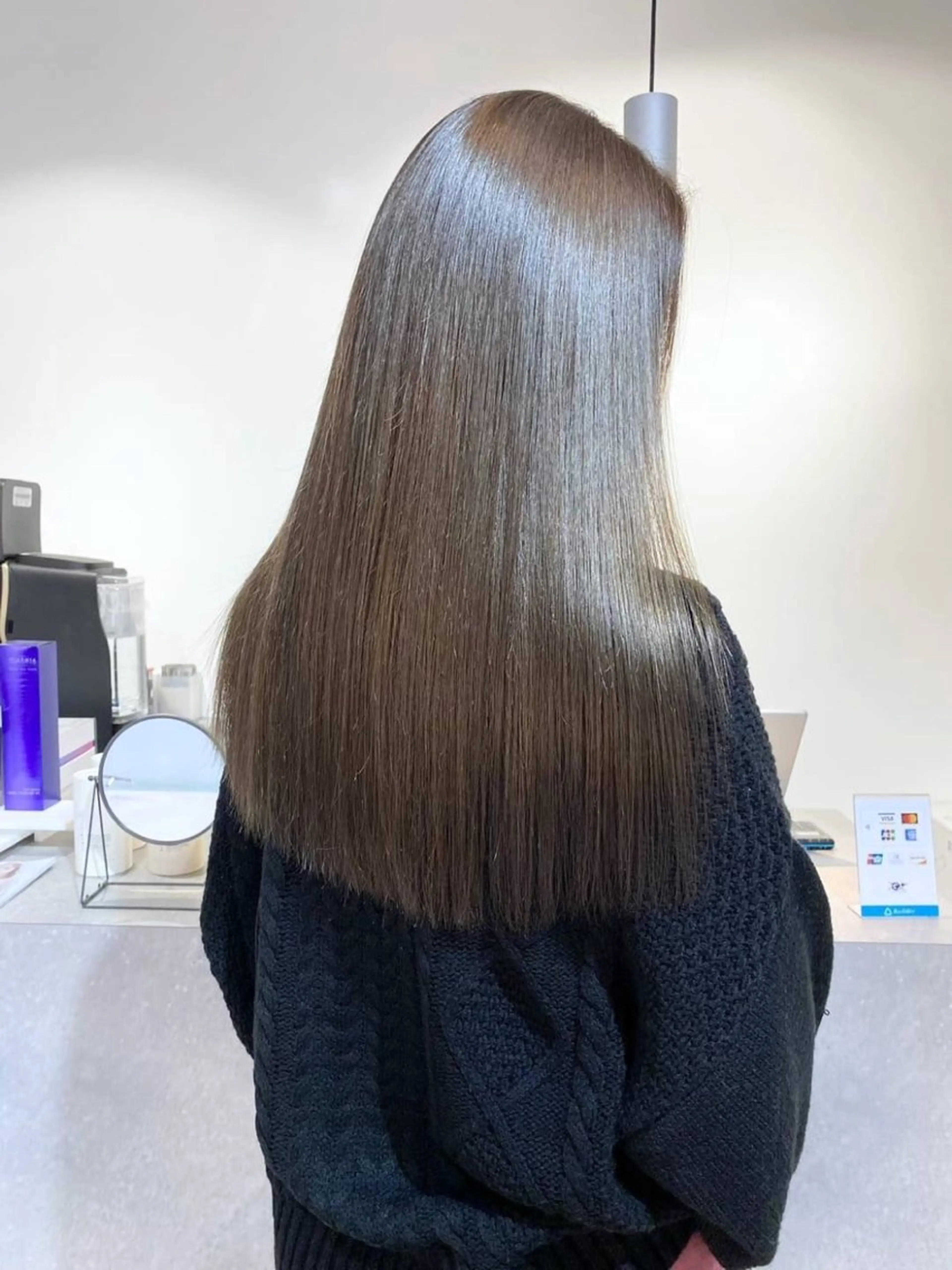 カット＋透明感カラー＋ミルボン4stepトリートメント¥9900の写真