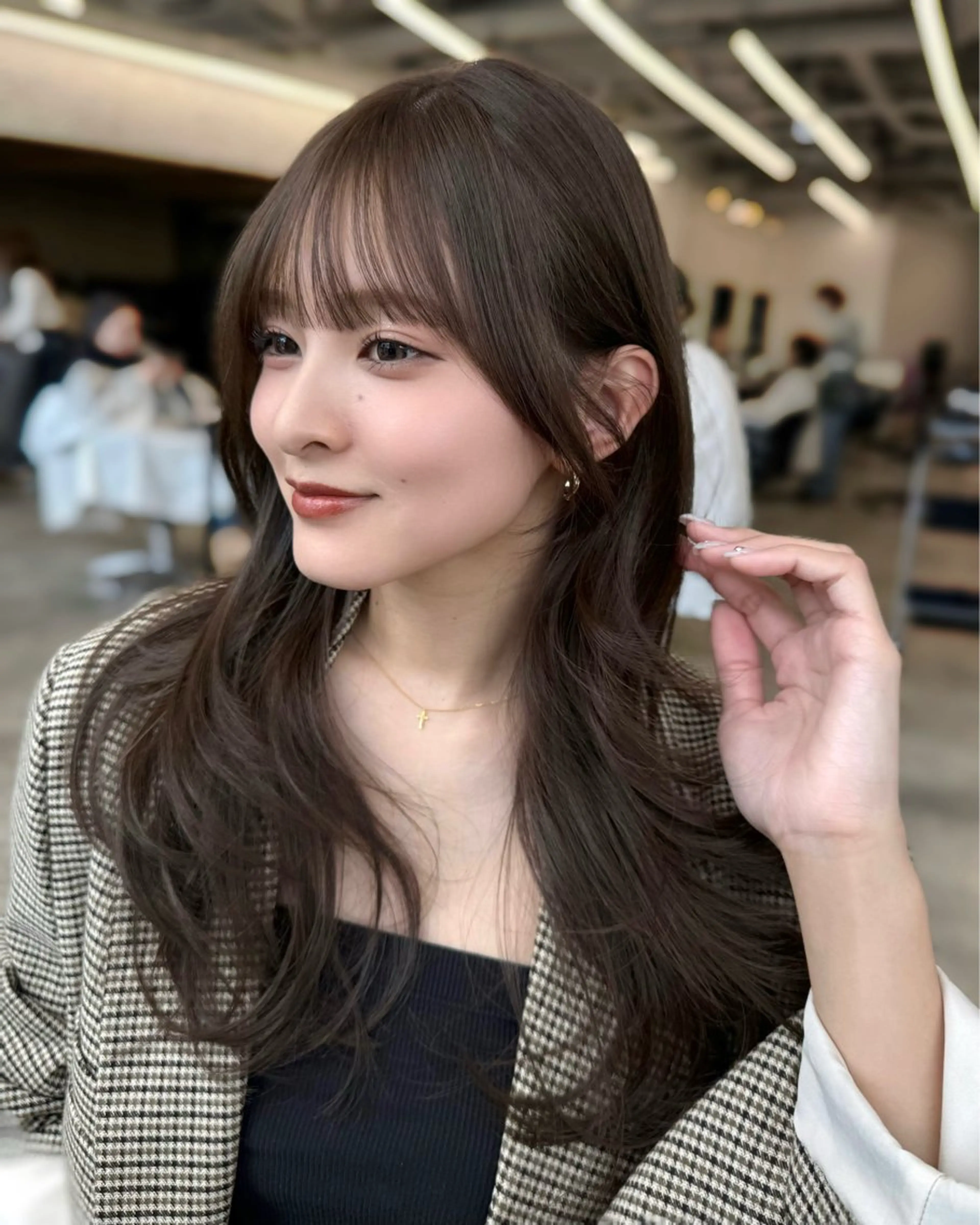 ロング カラー 顔周りカット カット ヘアカラー トリートメント レイヤー🩰顔まわり /透明感/kanaのヘアスタイル