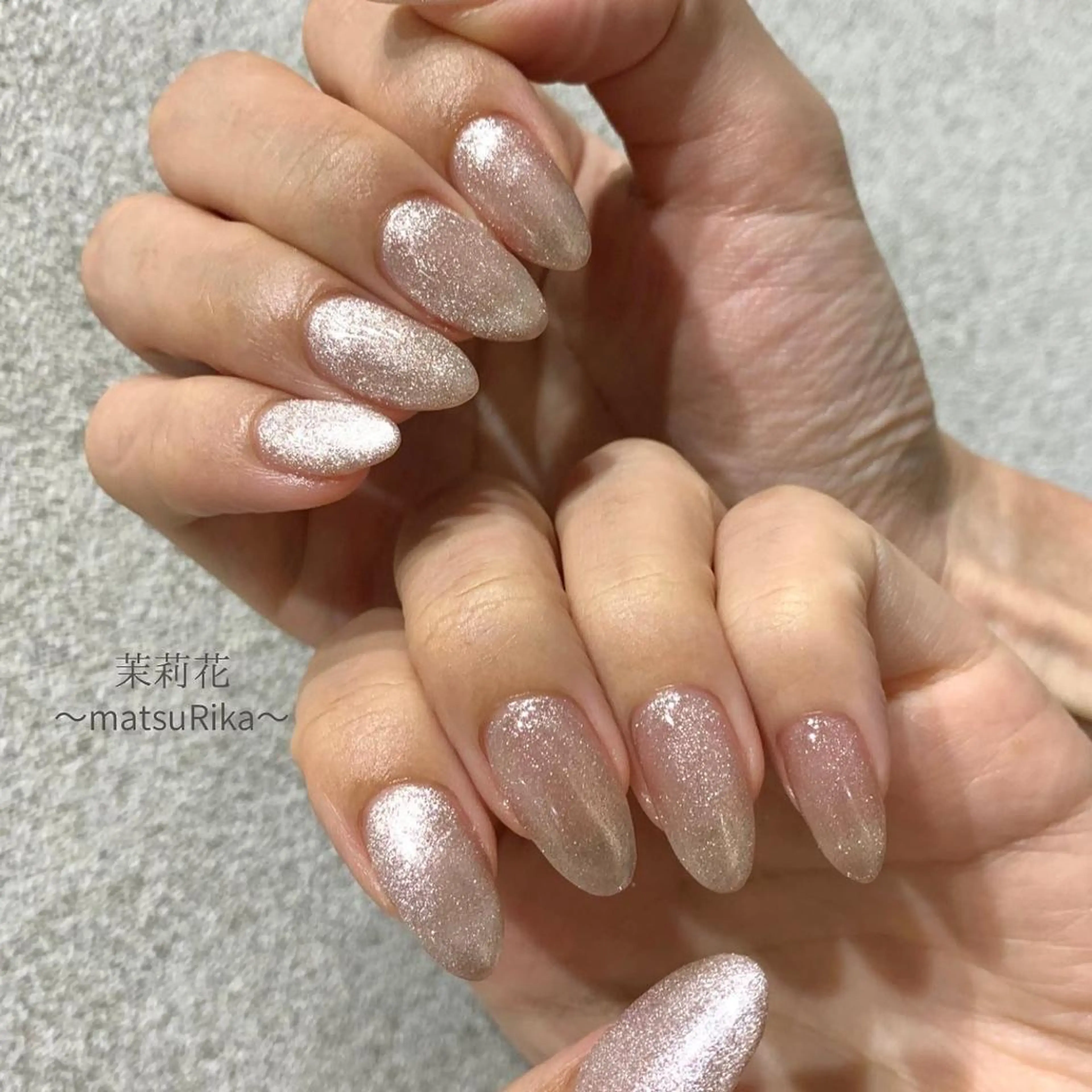 ネイル マグネットネイル ピンク nail salon matsuRikaのネイルデザイン