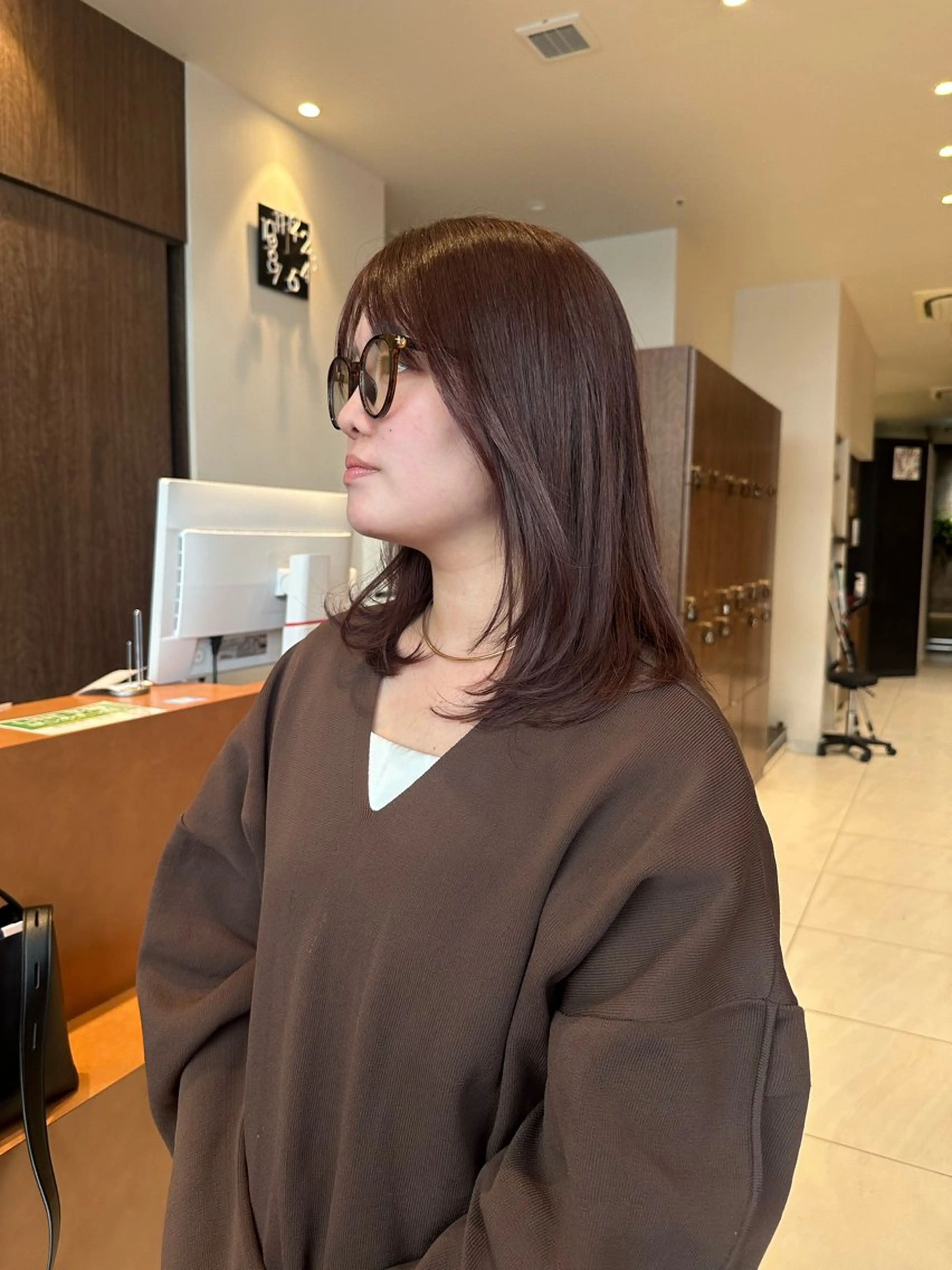 ミディアム カラー ブラウンカラー チョコレートブラウン ヘアカラー トリートメント natsumi🍀艶 カラー/美髪縮毛のヘアスタイル