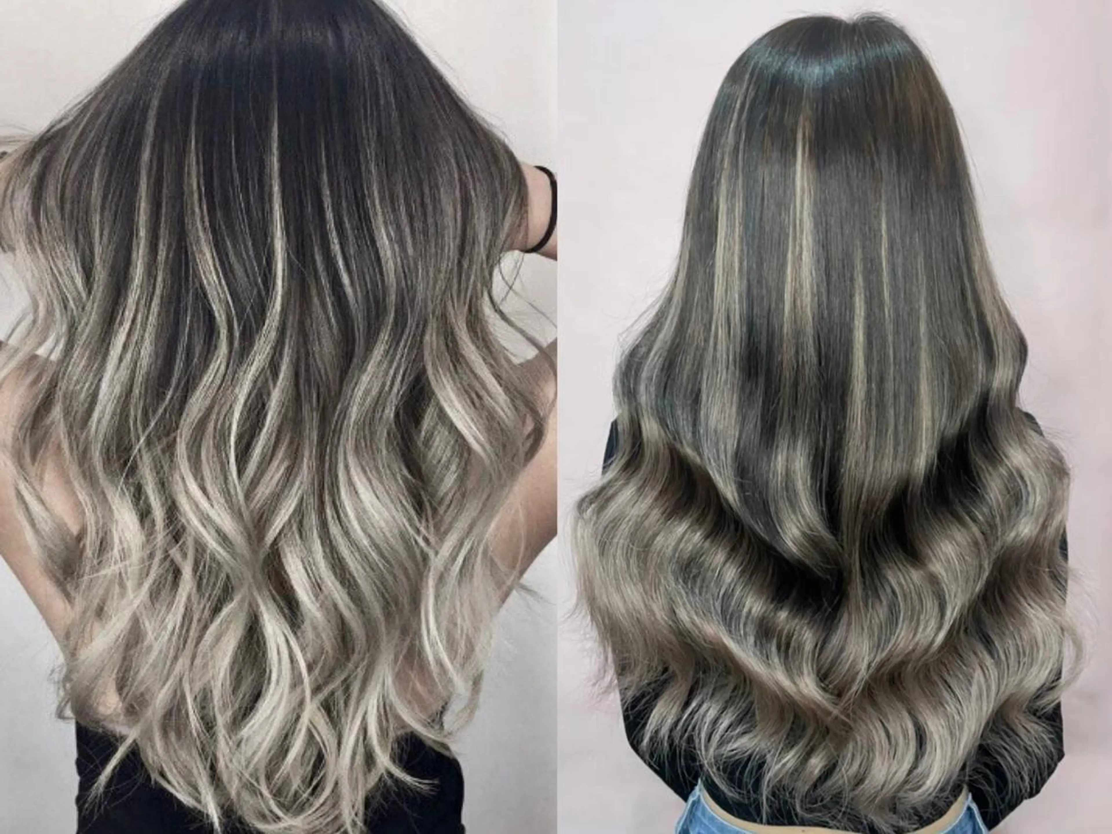 ロング カラー 大阪レミーエクステ チビ編み込みのヘアスタイル