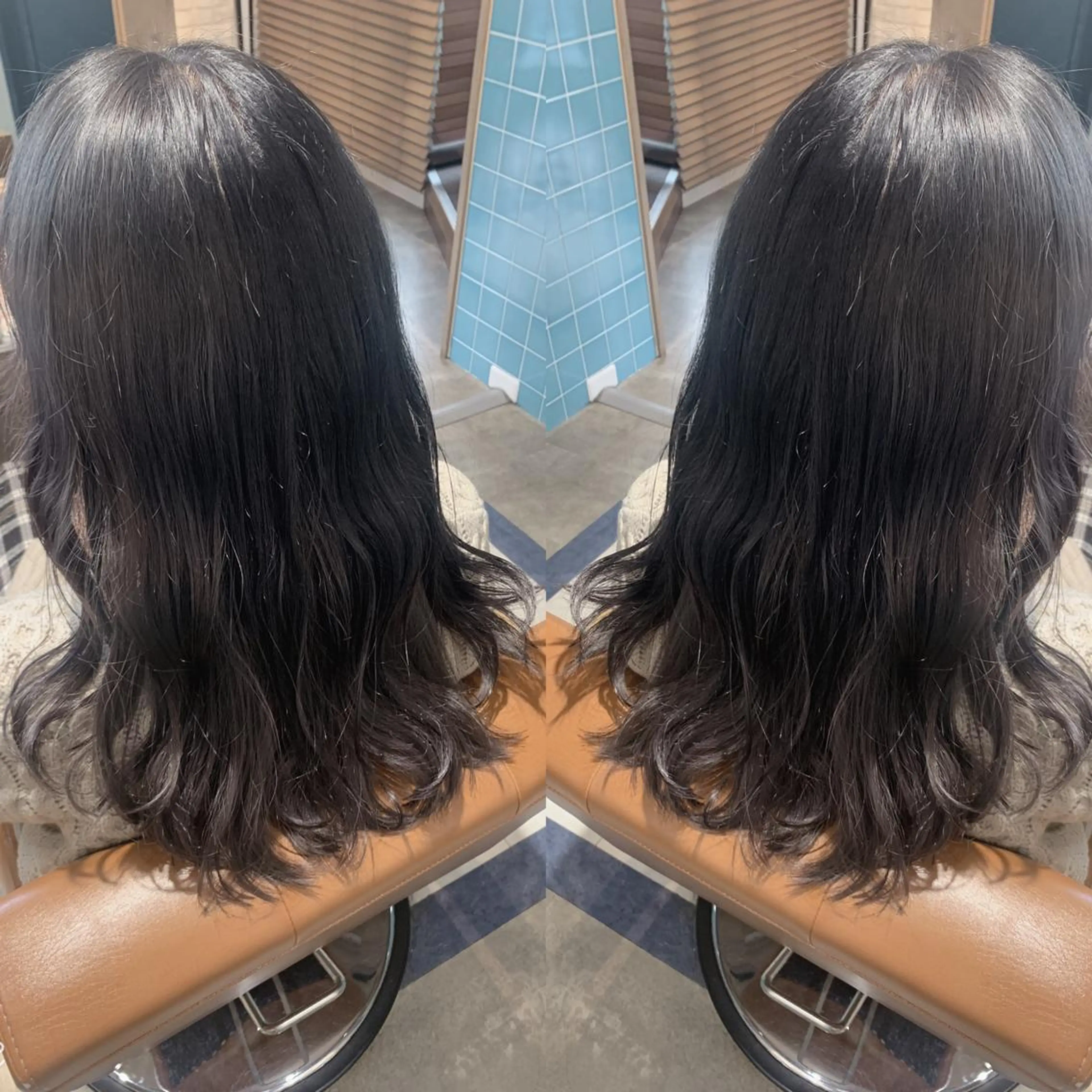 ロング カラー グレージュ ラベンダーカラー 韓国🇰🇷 ✂︎hair 内田愛のヘアスタイル