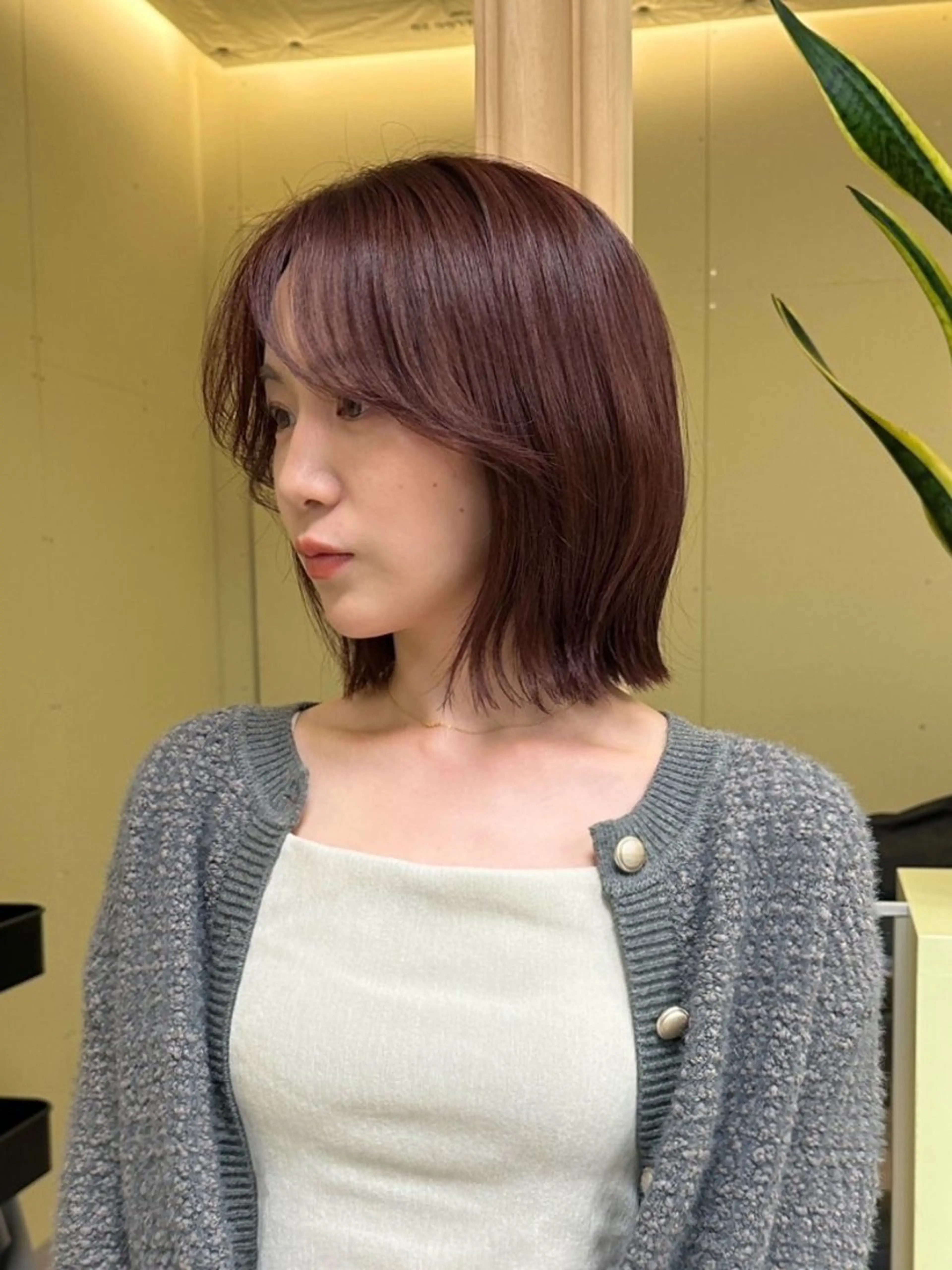 ショート ボブ カット ヘアカラー トリートメント 新宿×扱いやすいボブ /ボブ専門TAMEのヘアスタイル