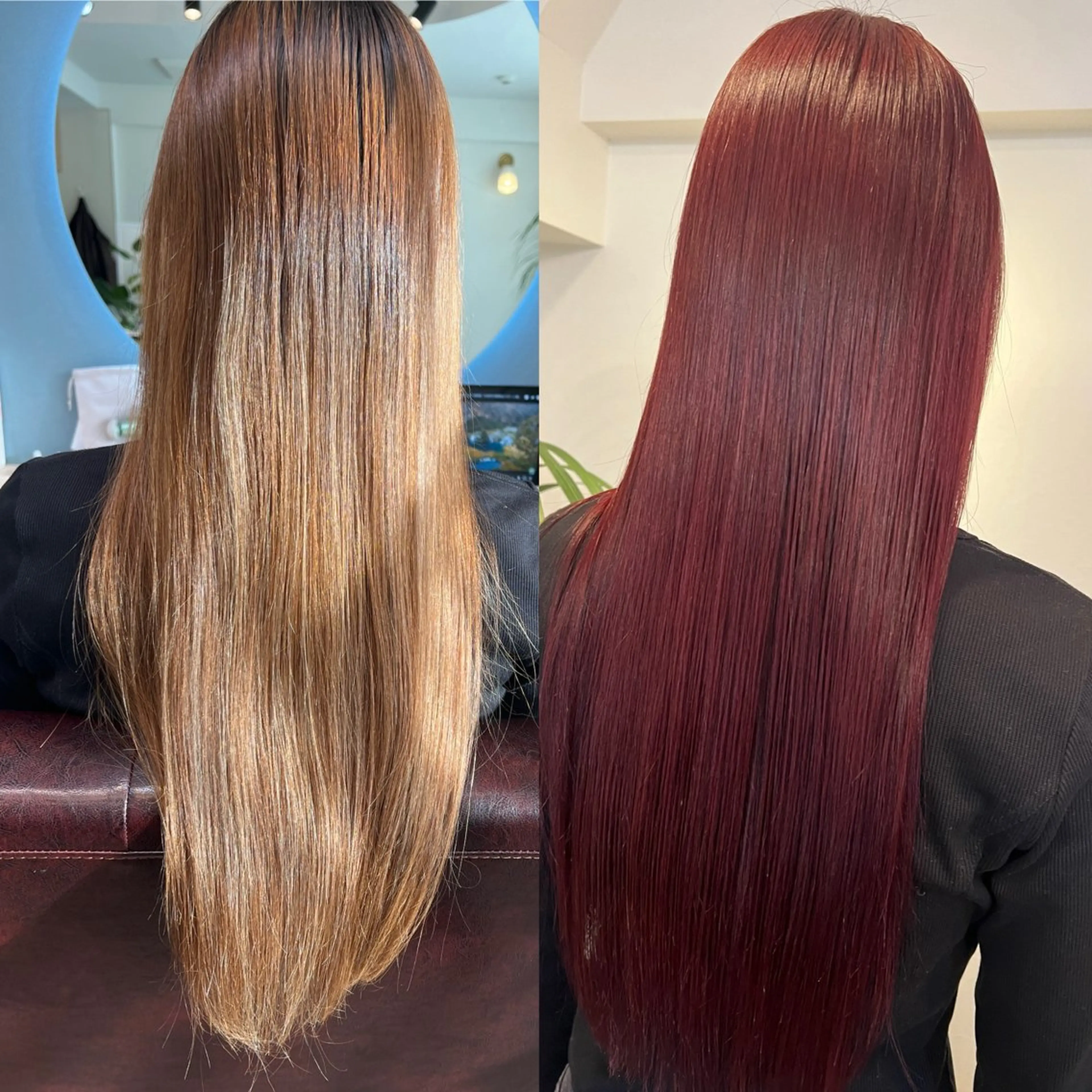 ロング カラー ブリーチ ブリーチなしカラー ピンクカラー ルビー ヘアカラーリスト NAOのヘアスタイル