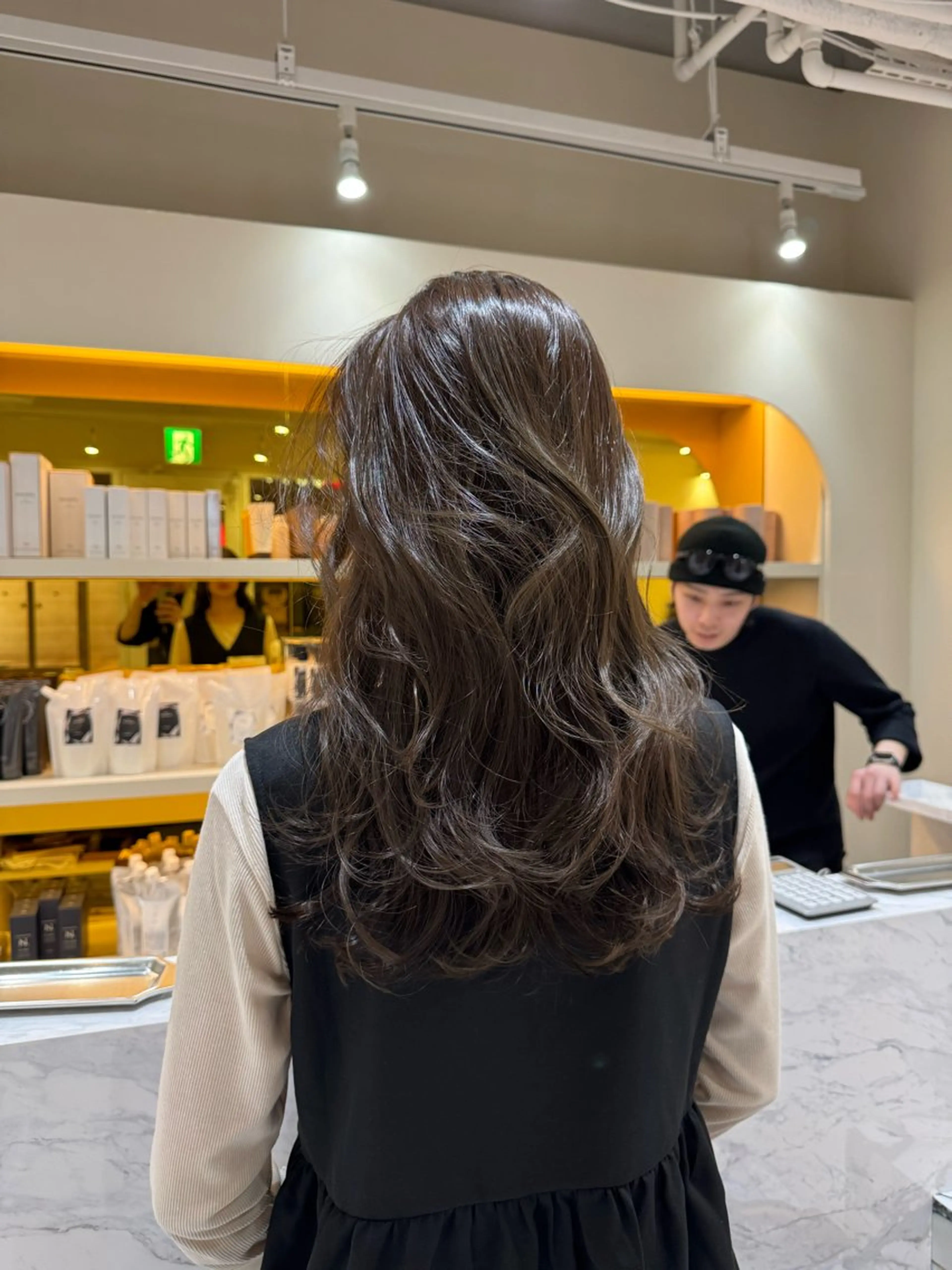 セミロング カラー ベージュカラー オリーブベージュ カット ヘアカラー トリートメント ヘアセット 髪質改善特化 🫧松野力也のヘアスタイル