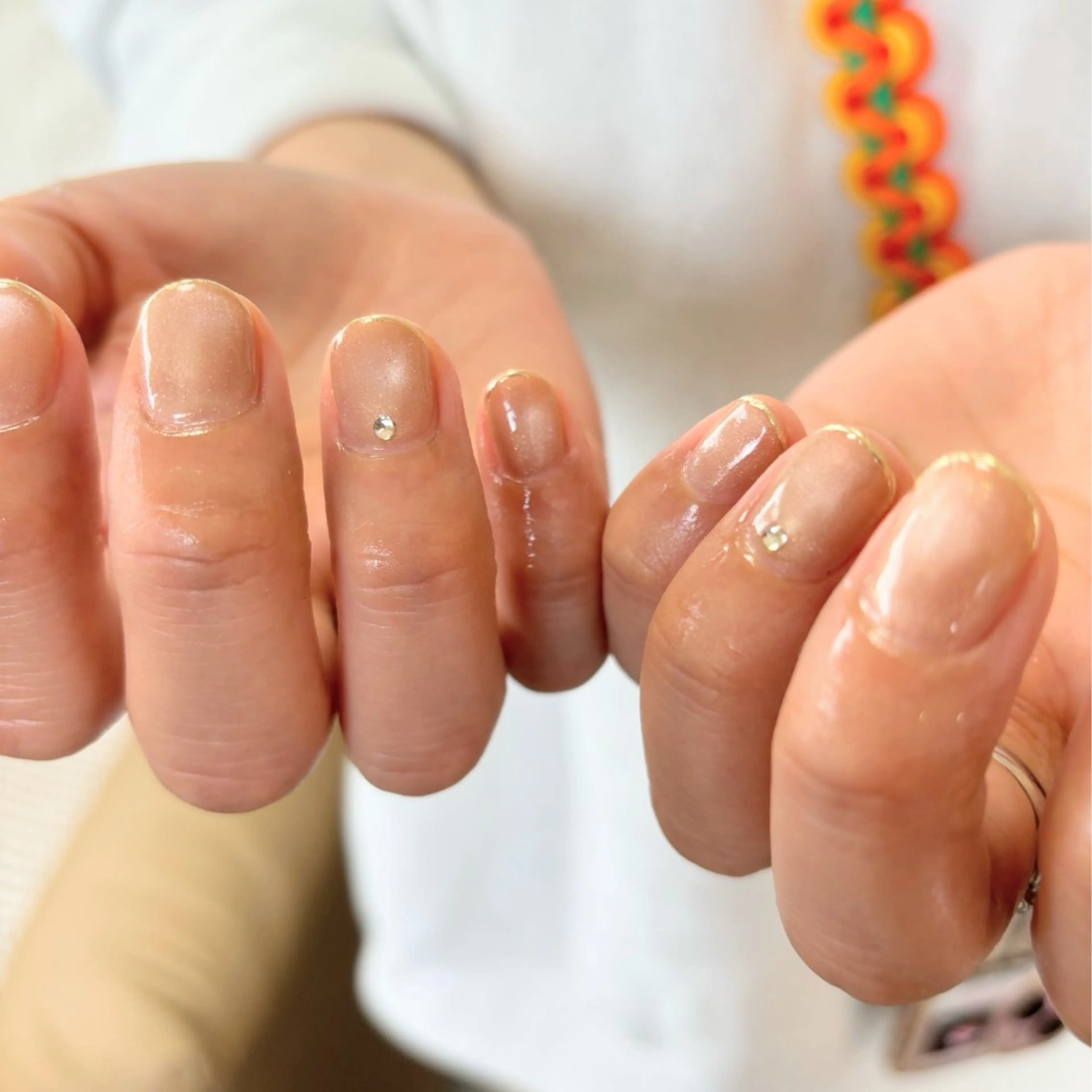 ネイル アートネイル フレンチネイル キラキラネイル マグネットネイル ミラーネイル tamu nail 　金町のネイルデザイン