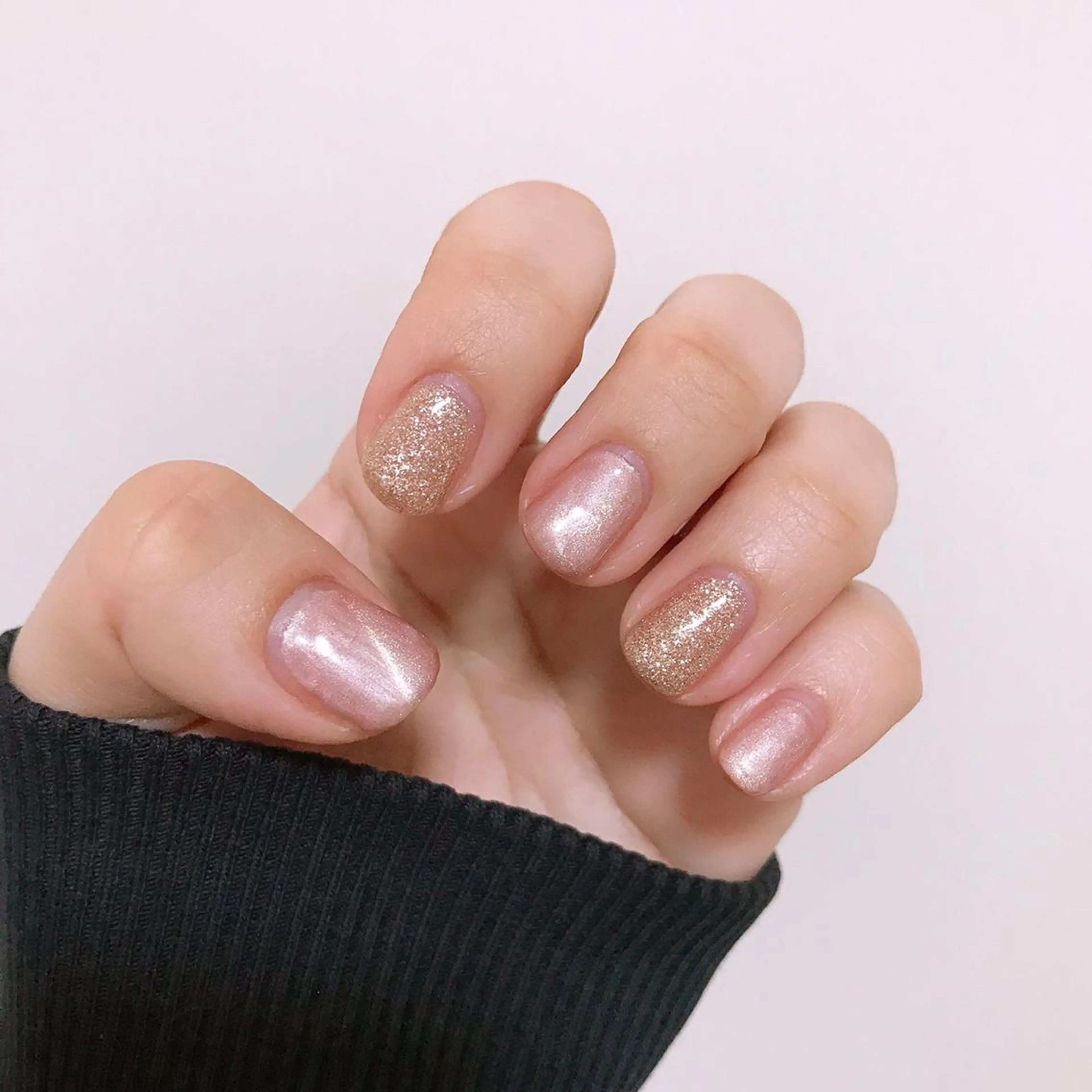 ネイル ラメ(グリッター) マグネットネイル ワンカラーネイル 林 ✨syousyouのネイルデザイン