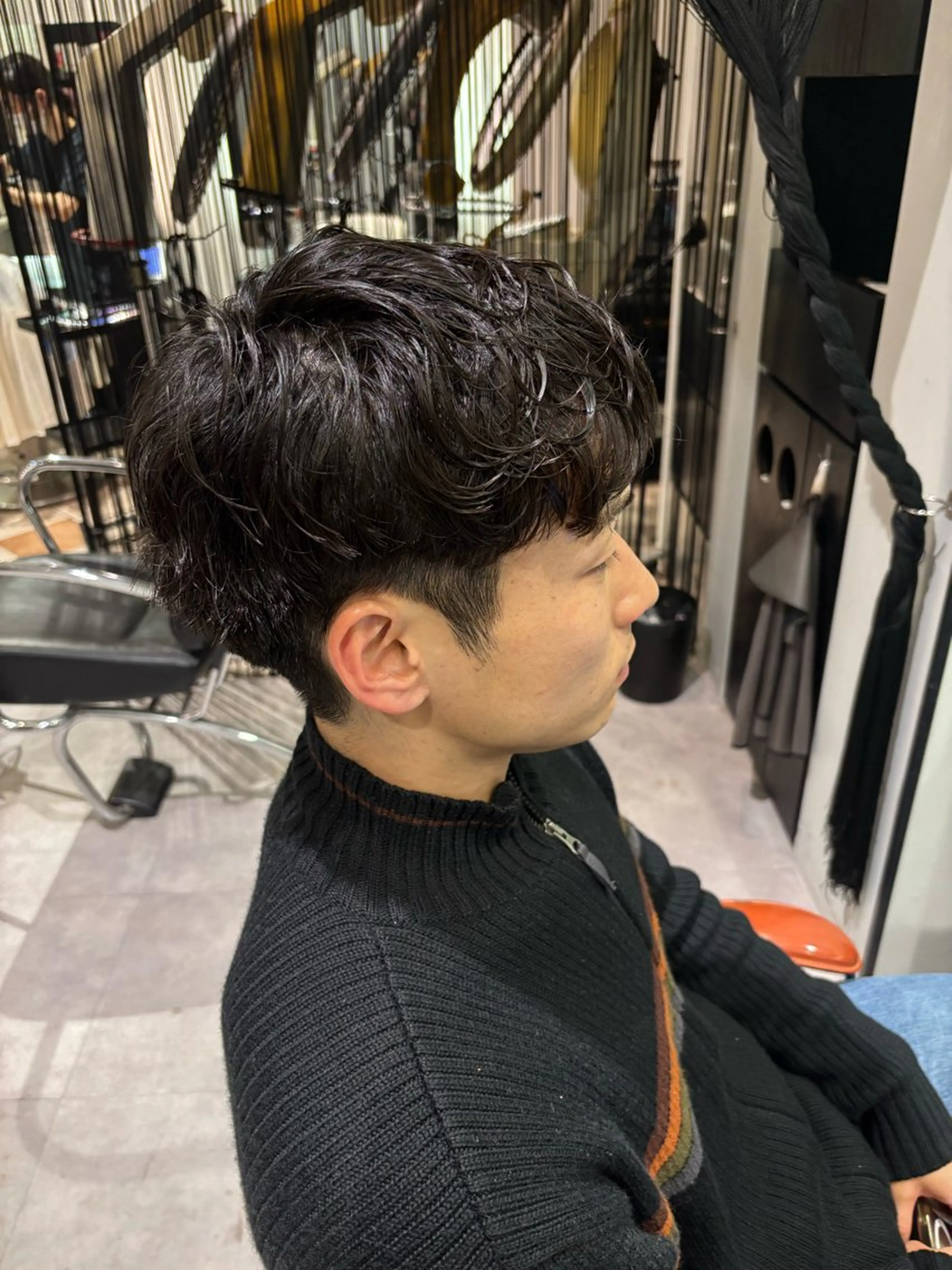 ショート パーマ メンズ メンズパーマ メンズ特化／韓国風 /江戸谷大晴のヘアスタイル