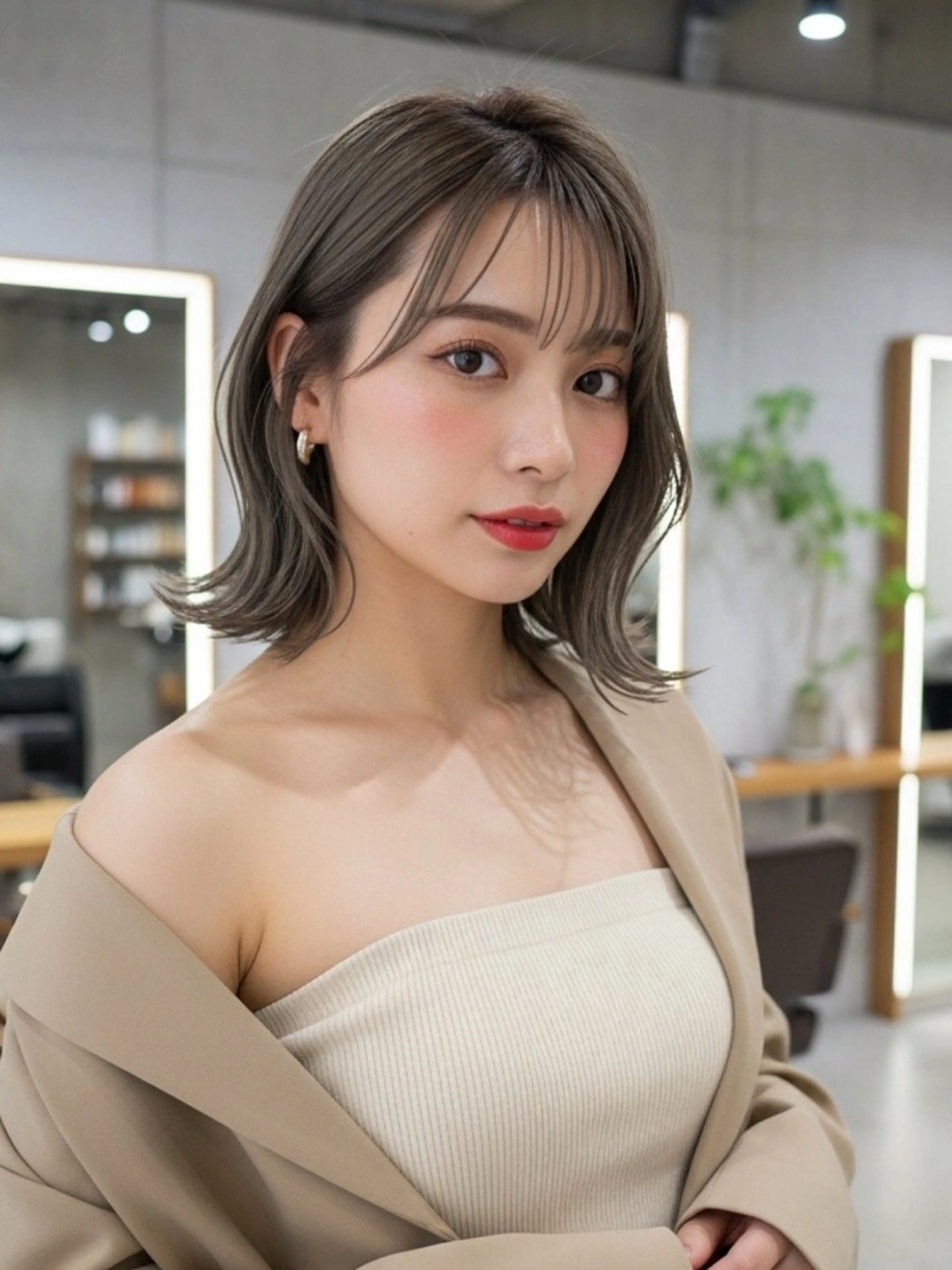 ミディアム 似合わせボブ✖️ 韓国レイヤー✨小関のヘアスタイル