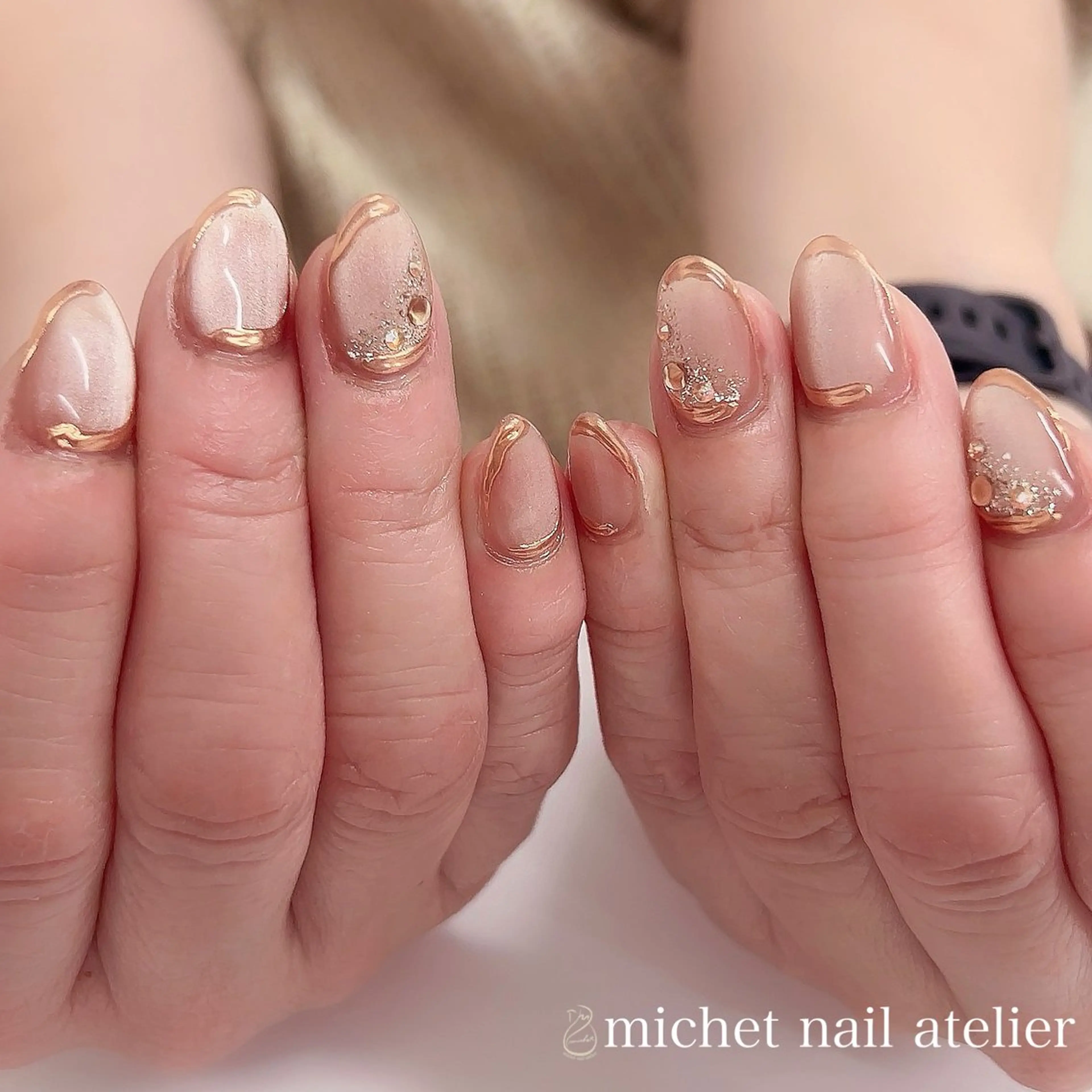 ネイル アートネイル ジェルネイル マグネットネイル ミラーネイル ワンカラーネイル ハンドネイル h. rikaのネイルデザイン