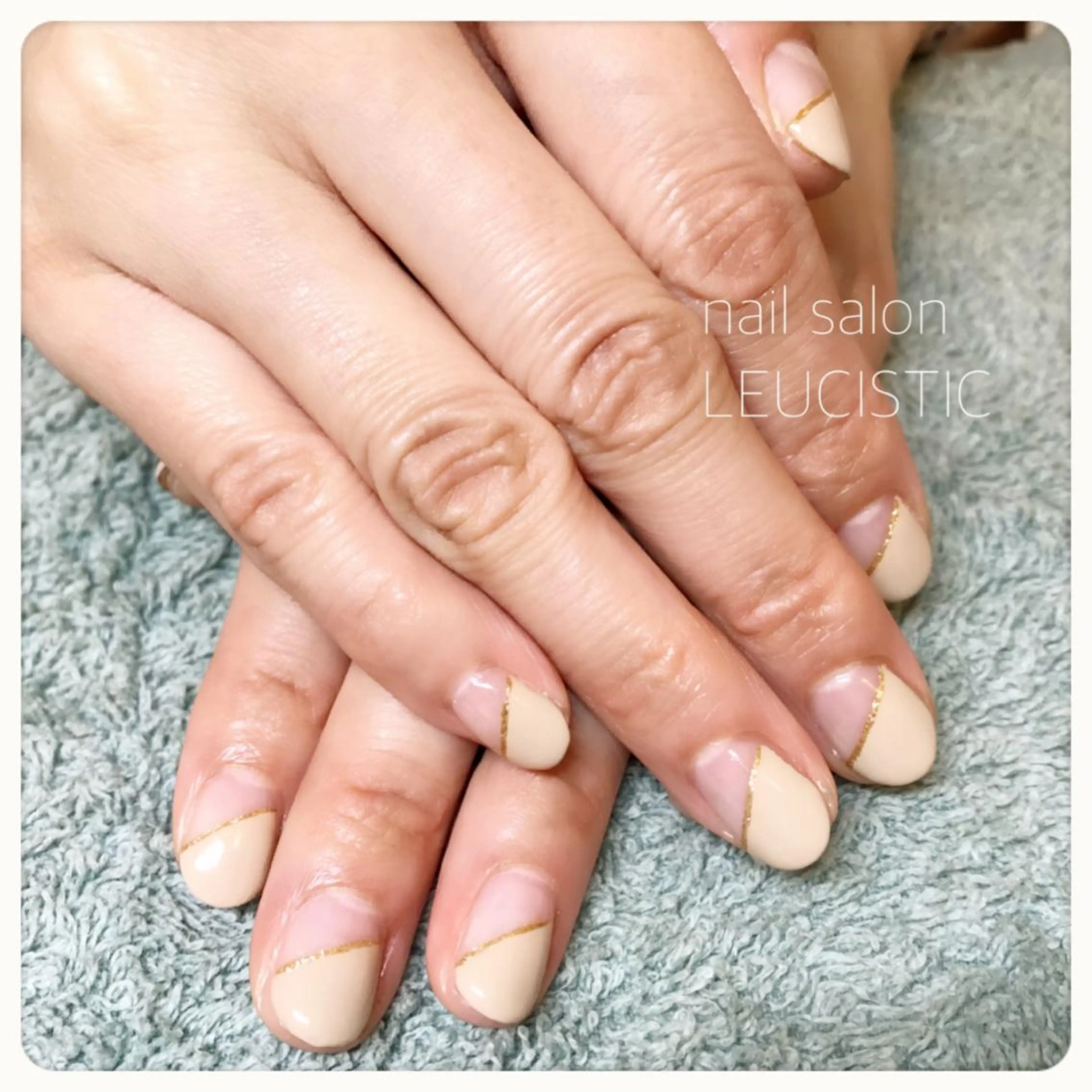 ネイル フレンチネイル 斜めフレンチ シンプルネイル 美時雨 bishigureのエステ・リラクイメージ