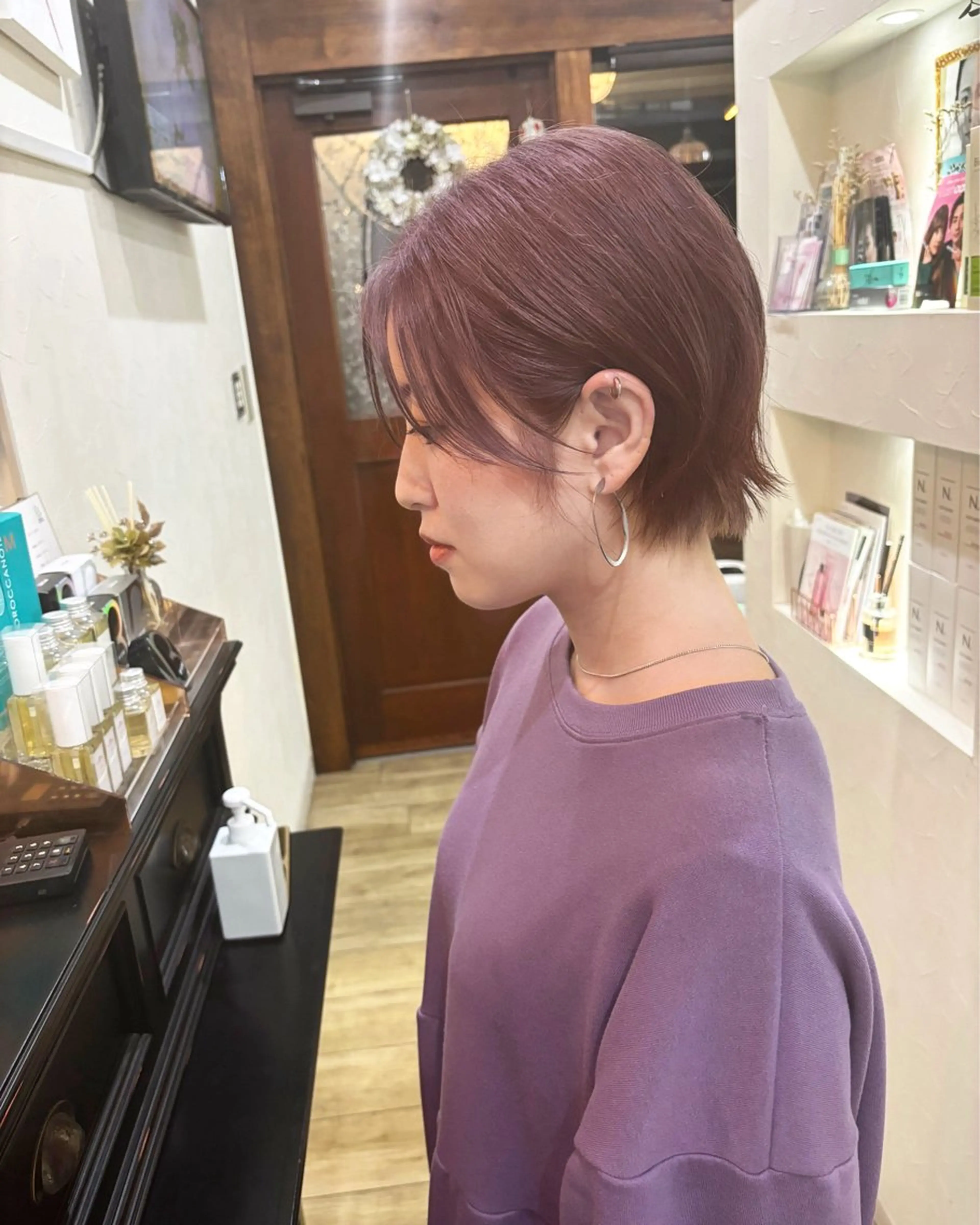 ショート カラー イルミナカラー カット ヘアカラー grand juteのヘアスタイル