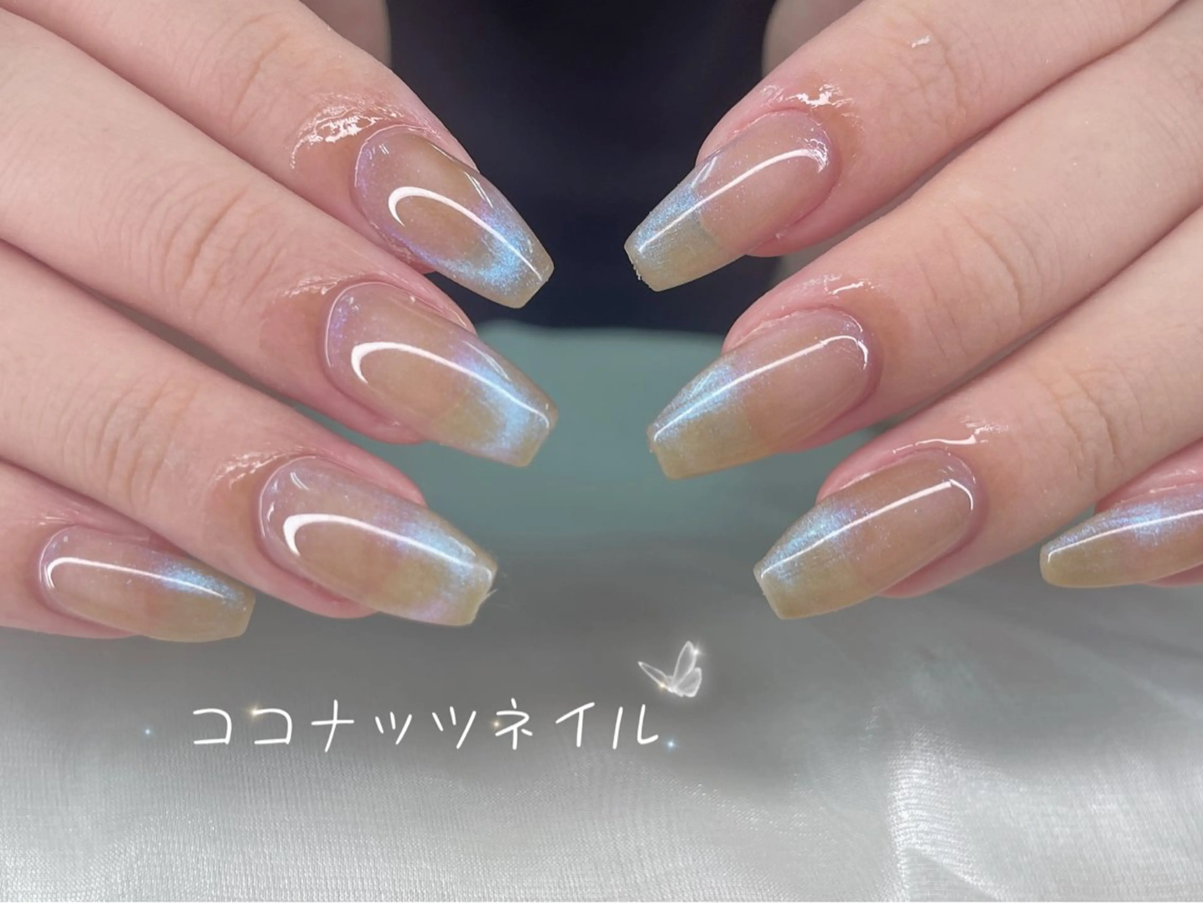 ネイル べっ甲ネイル フレンチネイル キラキラネイル マグネットネイル 大理石ネイル(マーブル) ハンドネイル 神田 ココナッツのネイルデザイン