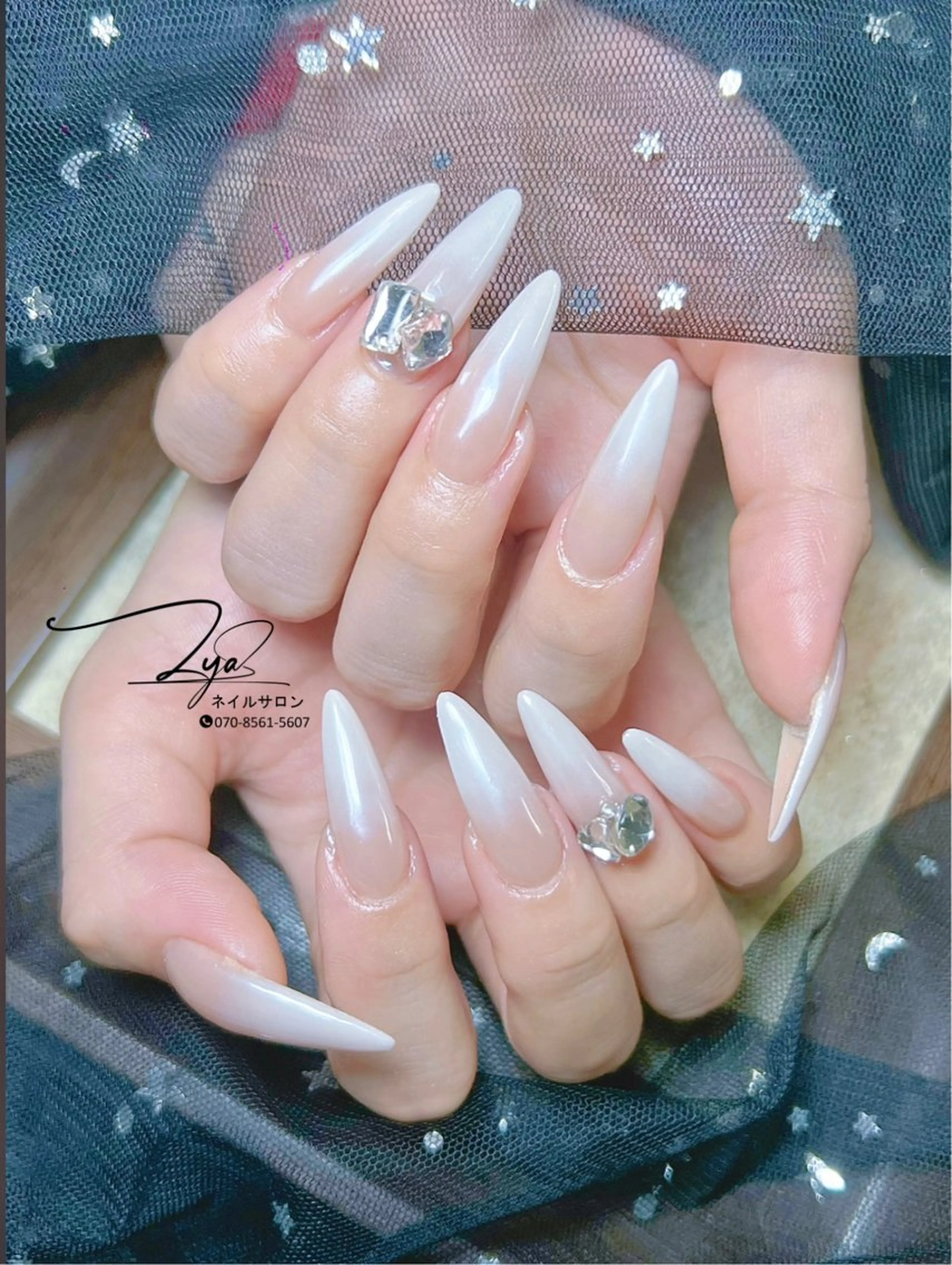 ネイル 長さ出し グラデーション Lya Nail Salonのネイルデザイン
