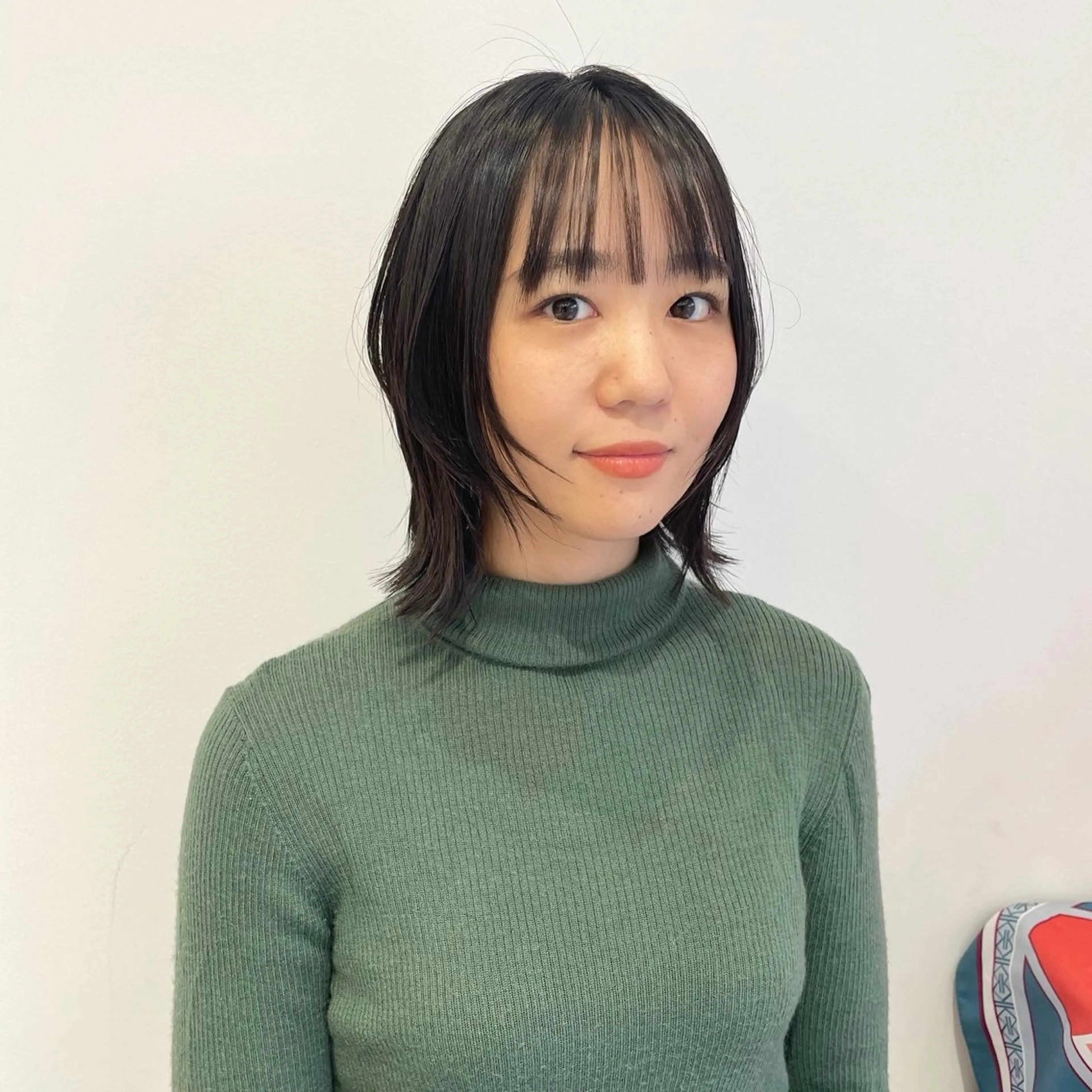 ミディアム ボブ 顔まわりレイヤー レイヤーカット 外ハネヘア カット 堀江将太朗/恵比寿/ メンズカットのヘアスタイル