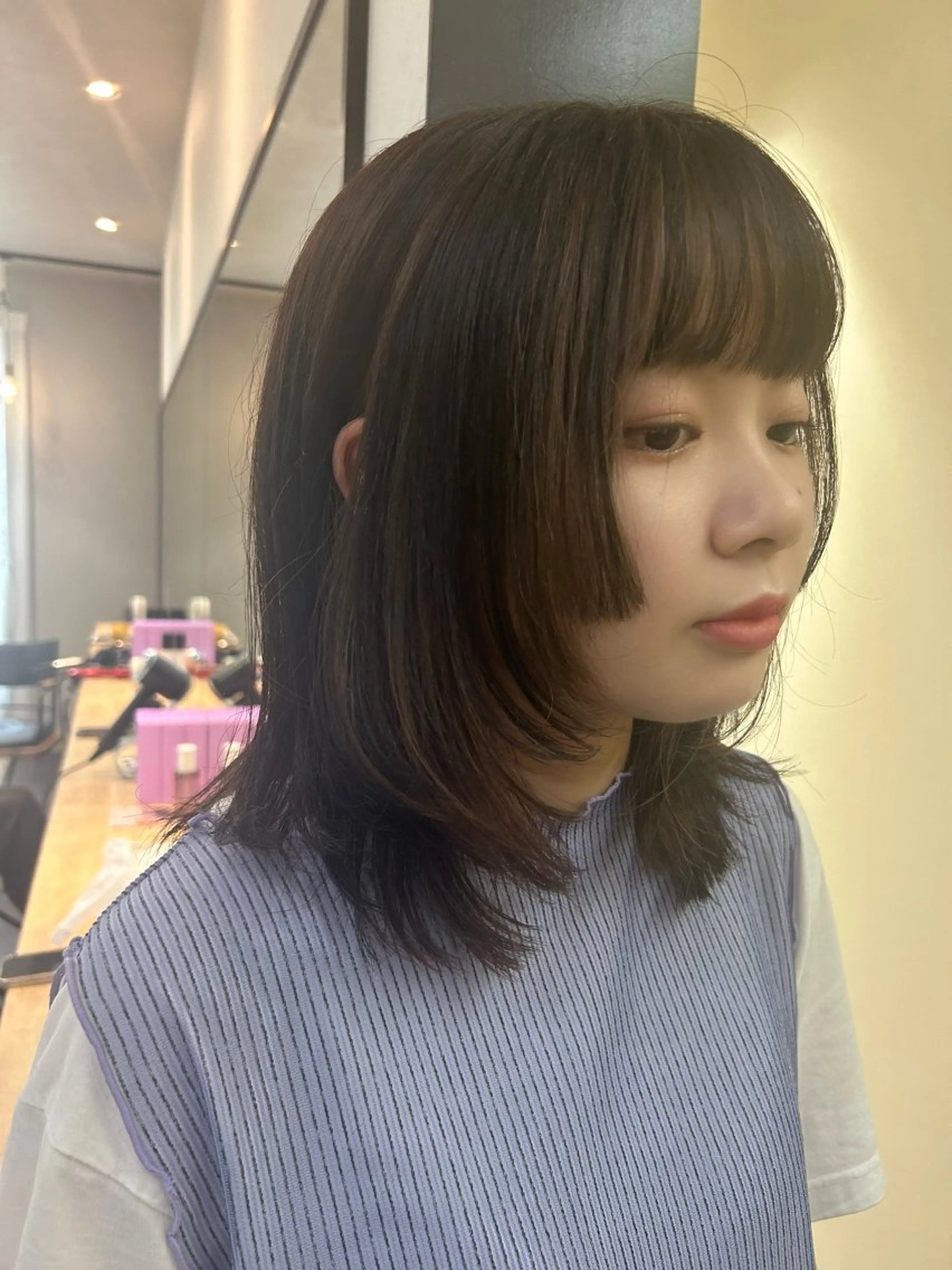 ミディアム カラー ベージュカラー インナーカラー カット ヘアカラー トリートメント hub hair レイヤー/透明感のヘアスタイル