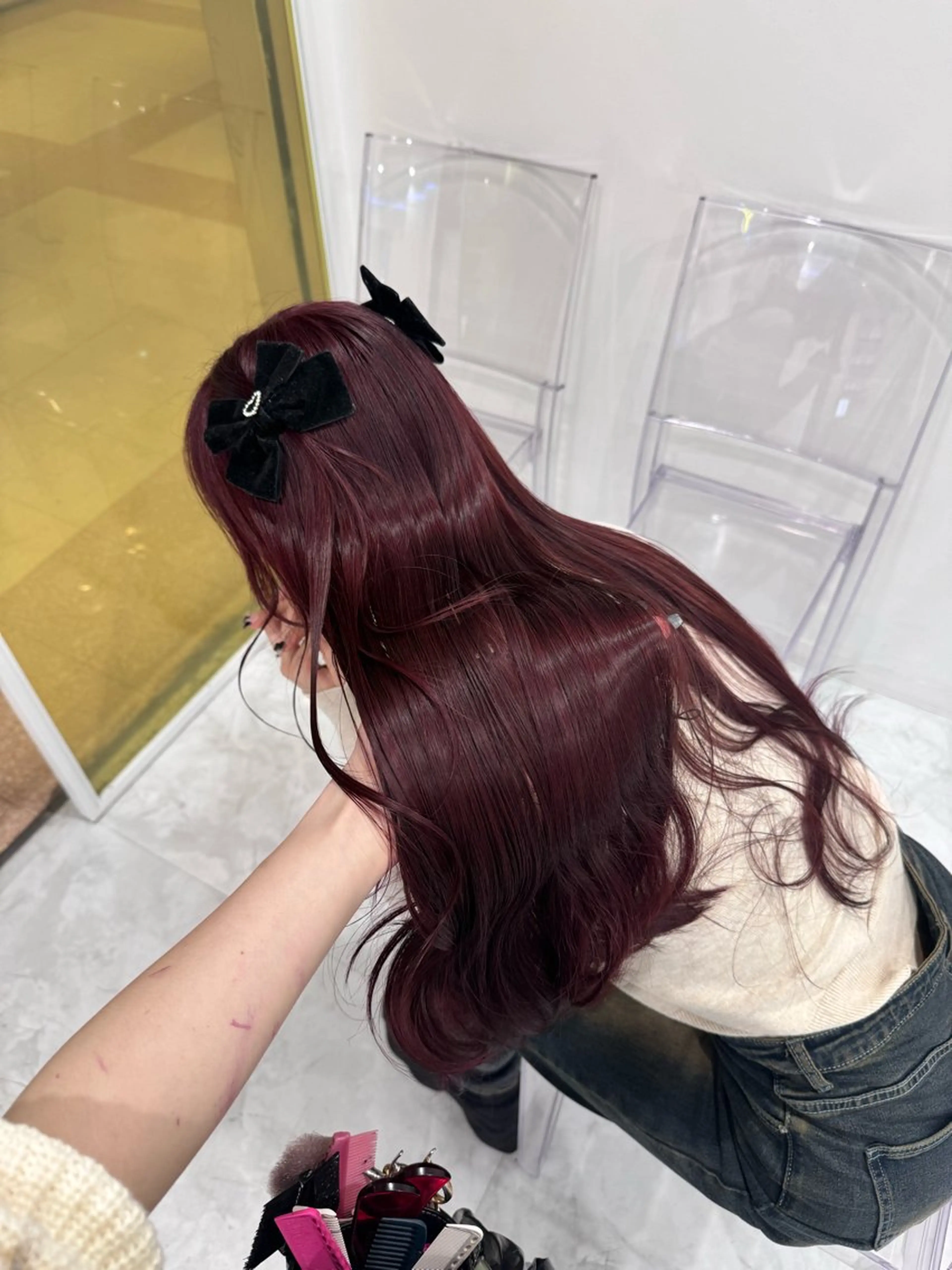 ロング カット ヘアカラー ブリーチなし透明感 カラー/MISANOのヘアスタイル