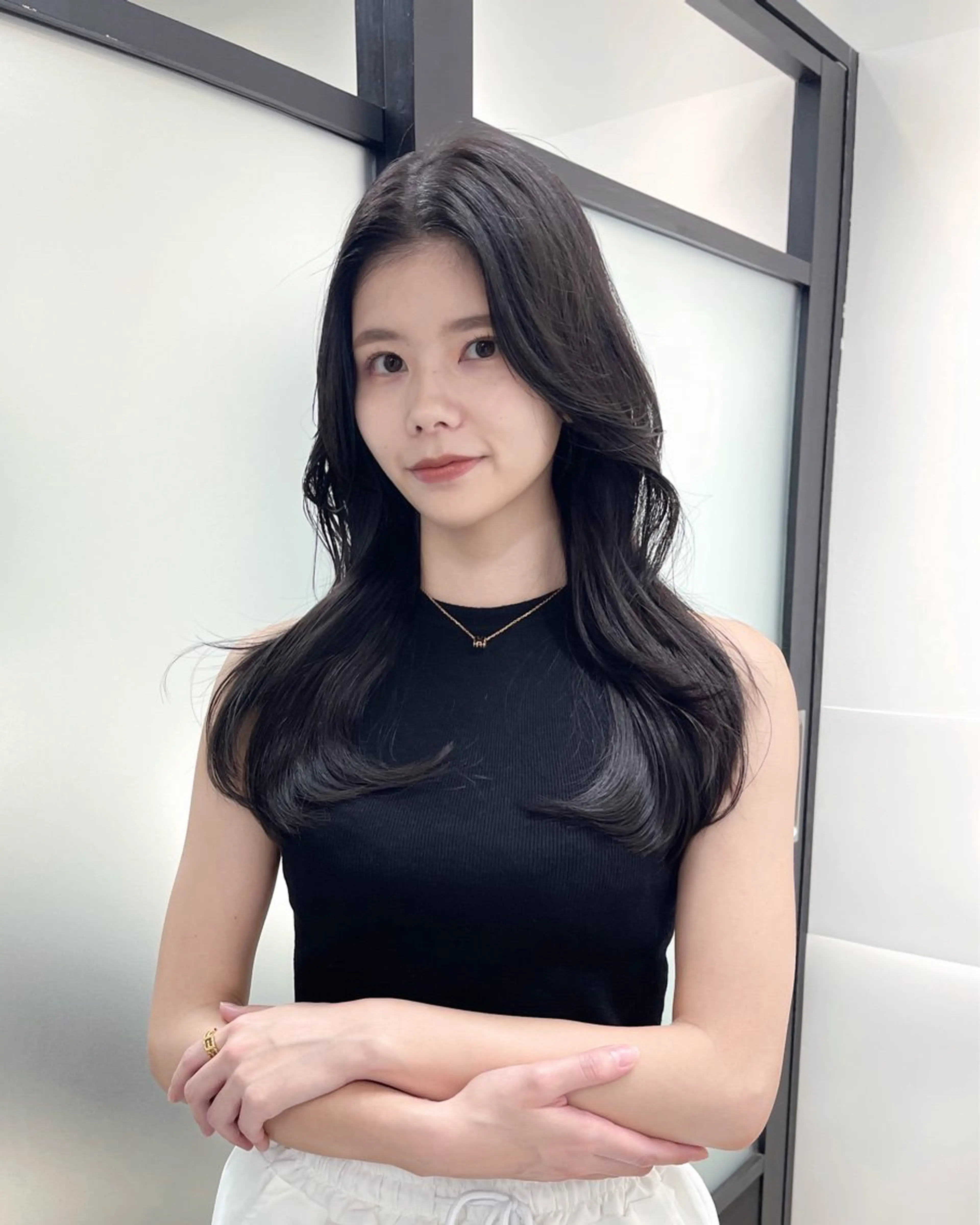 ロング 韓国風ヘア レイヤーカット カット ヘアカラー トリートメント 韓国レイヤーカット 髪質改善▫️水野有真のヘアスタイル