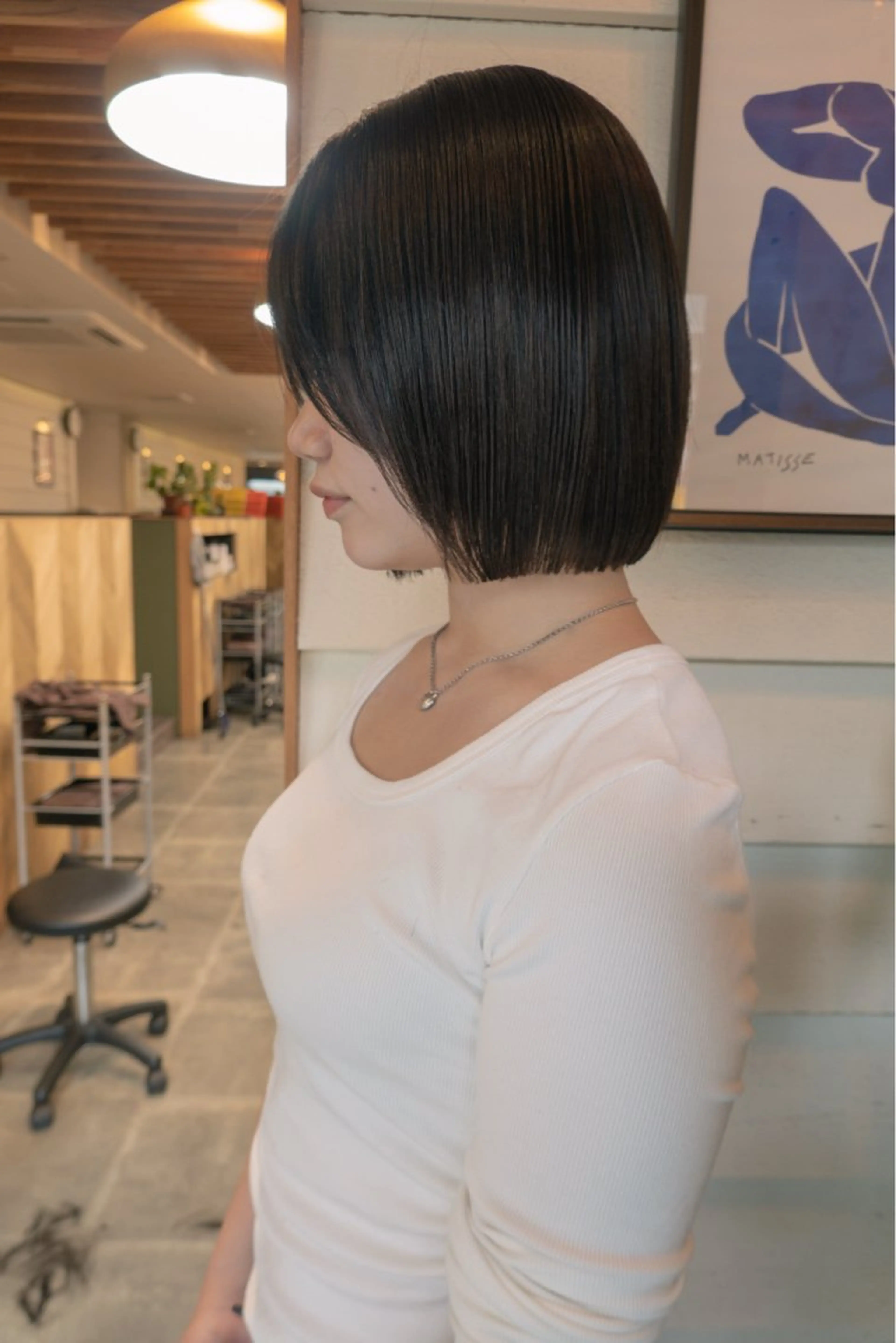 ショート カラー 【ボブ】縮毛矯正/ 船橋駅5分/鈴木杏美のヘアスタイル