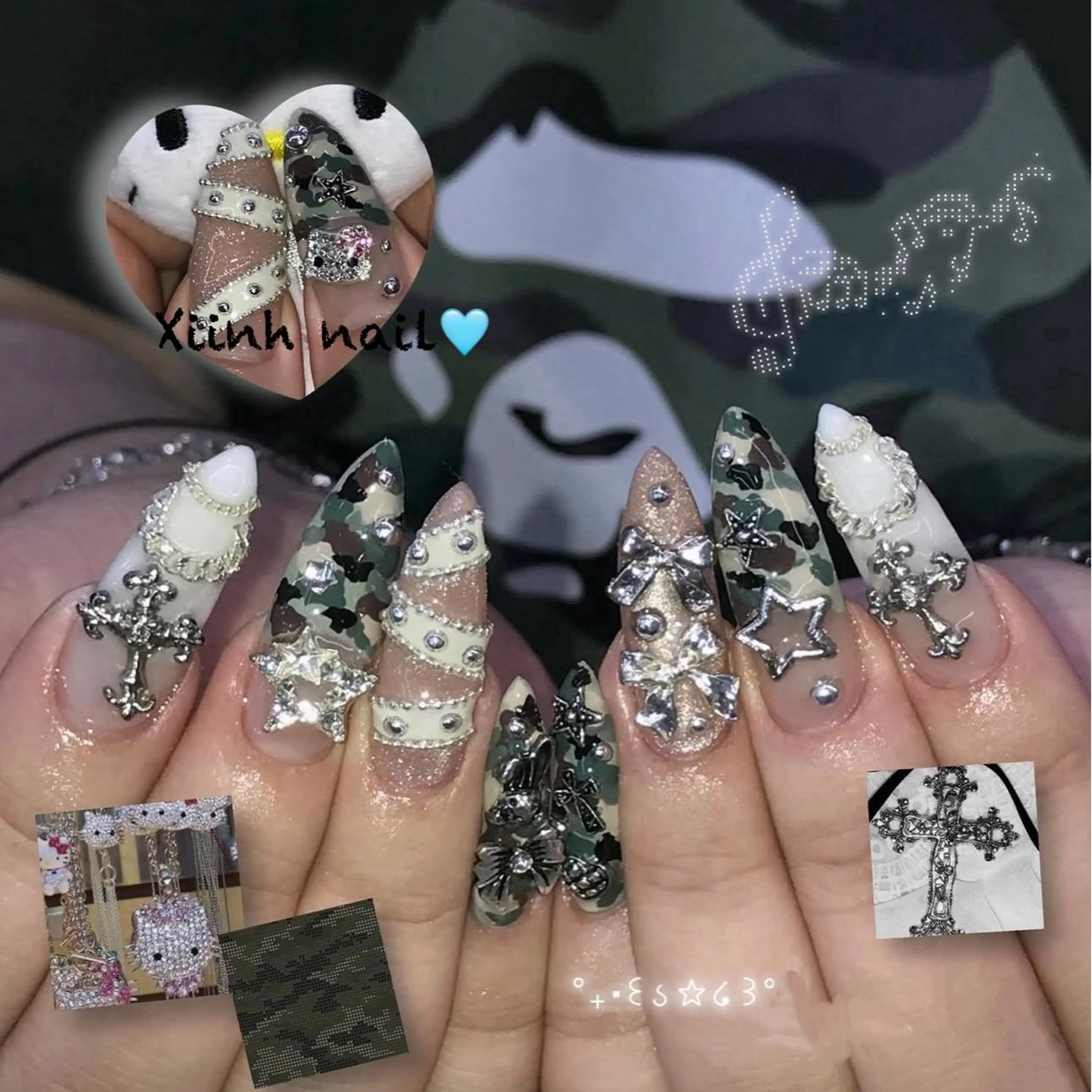 ネイル チークネイル フットネイル フレンチネイル ジェルネイル ハロウィン XIINH NAIL SALONのネイルデザイン