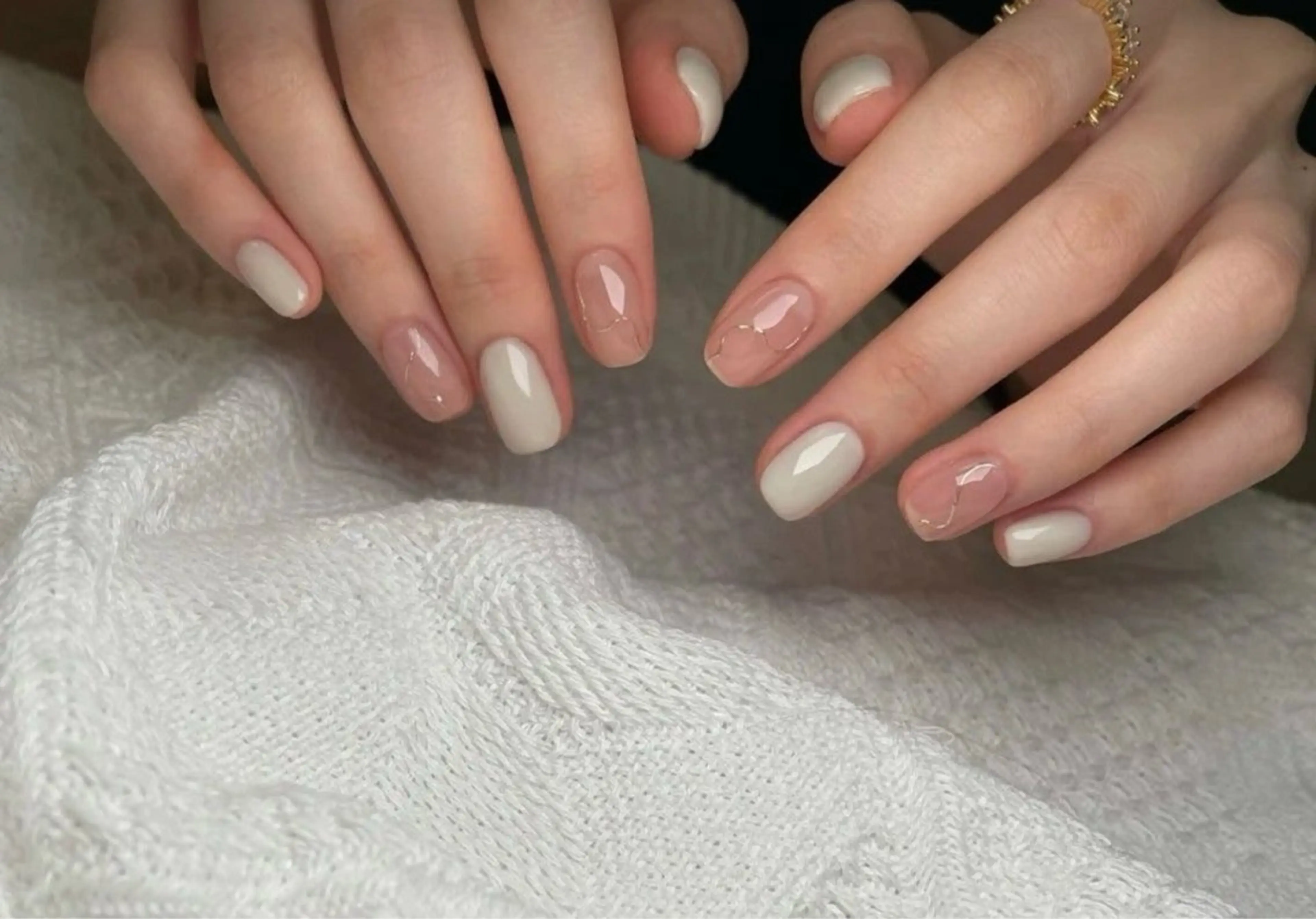 ネイル 韓国ネイル 持ち込み ニュアンスネイル ネイルチップ ハンドネイル TABI ANA.CHUOのネイルデザイン