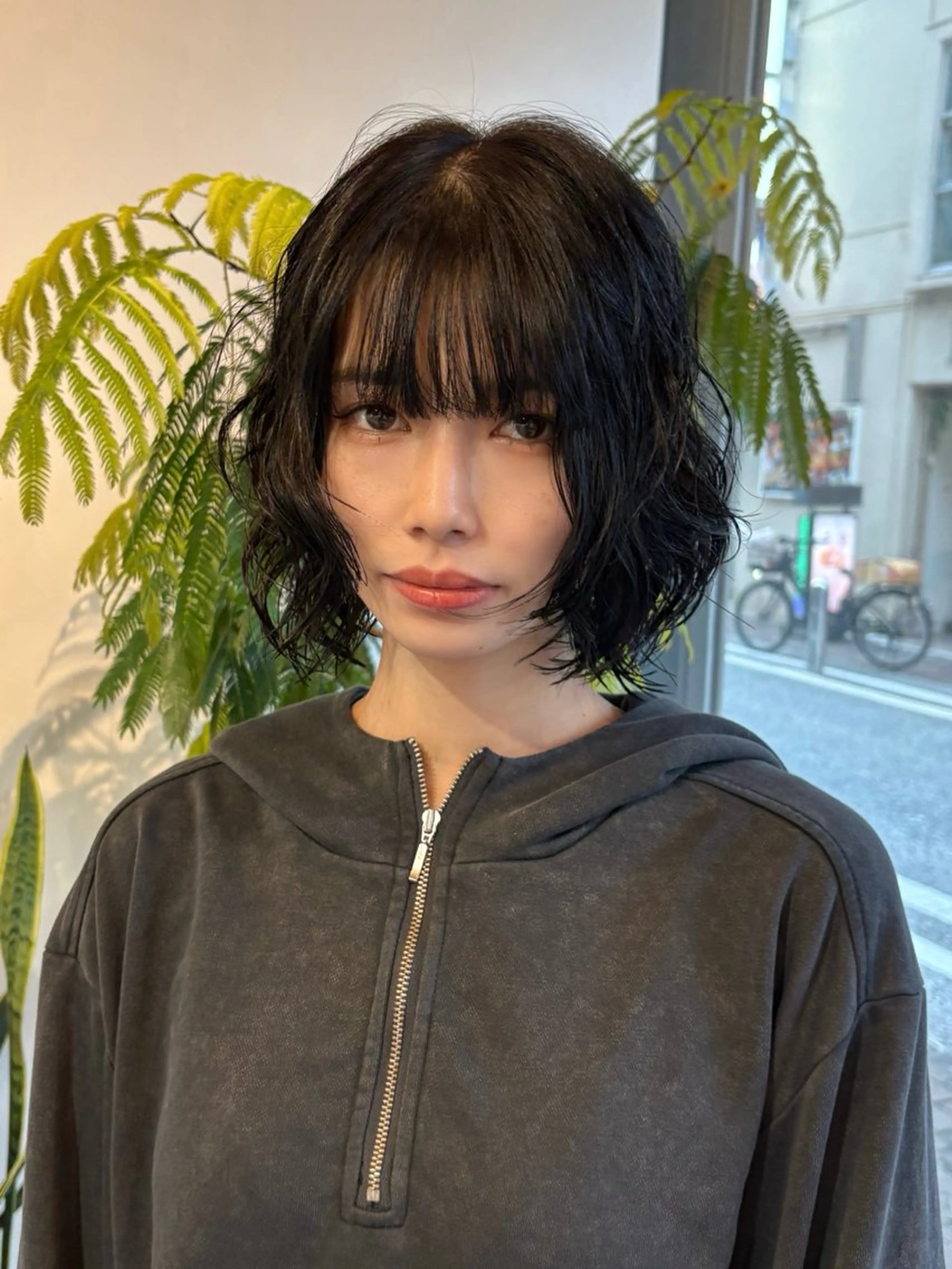 ミディアム カラー パーマ ミディアムパーマ 似合わせカット カット ヘアカラー トリートメント 悩みを解決💫似合せ RENのヘアスタイル