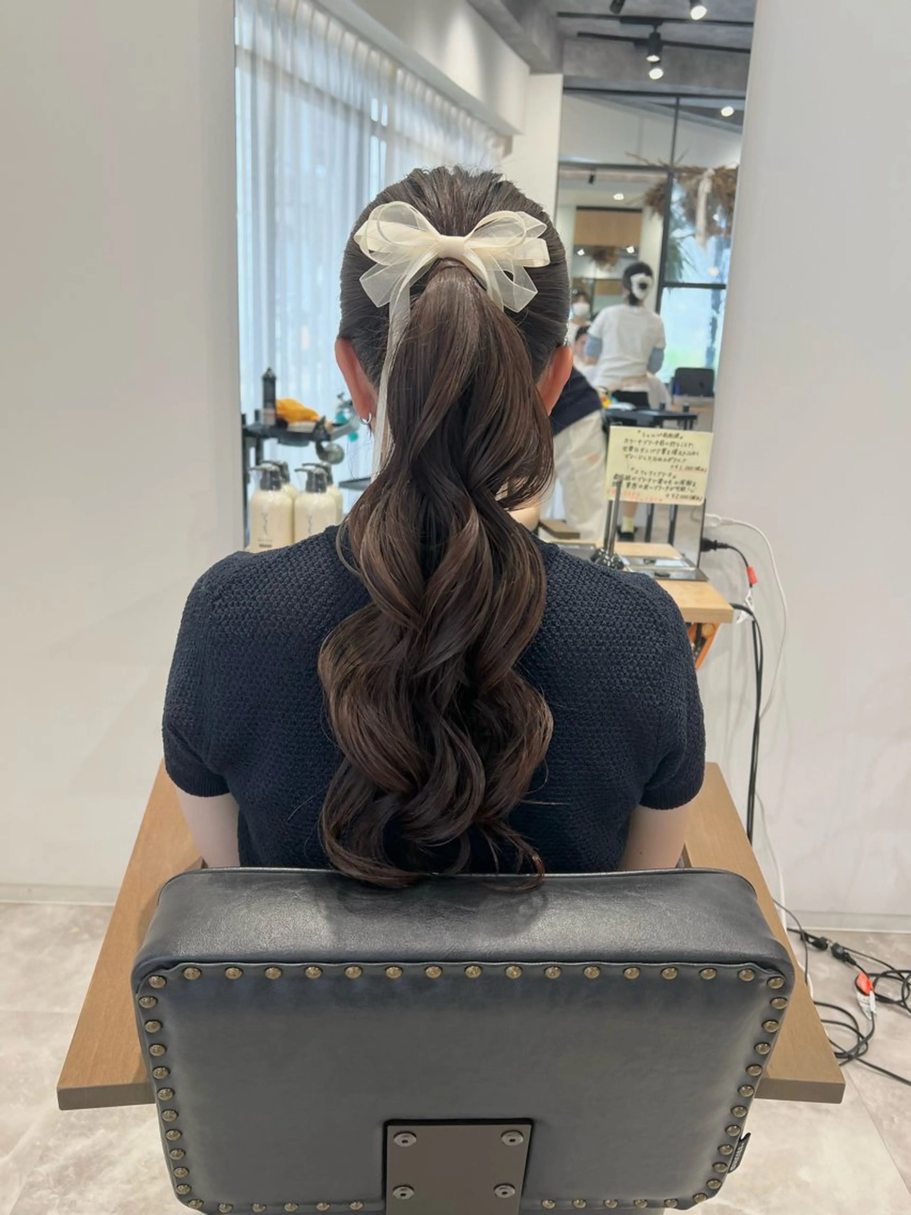 ロング ヘアアレンジ ポニーテール ヘアセット 黒阪 なみのヘアスタイル