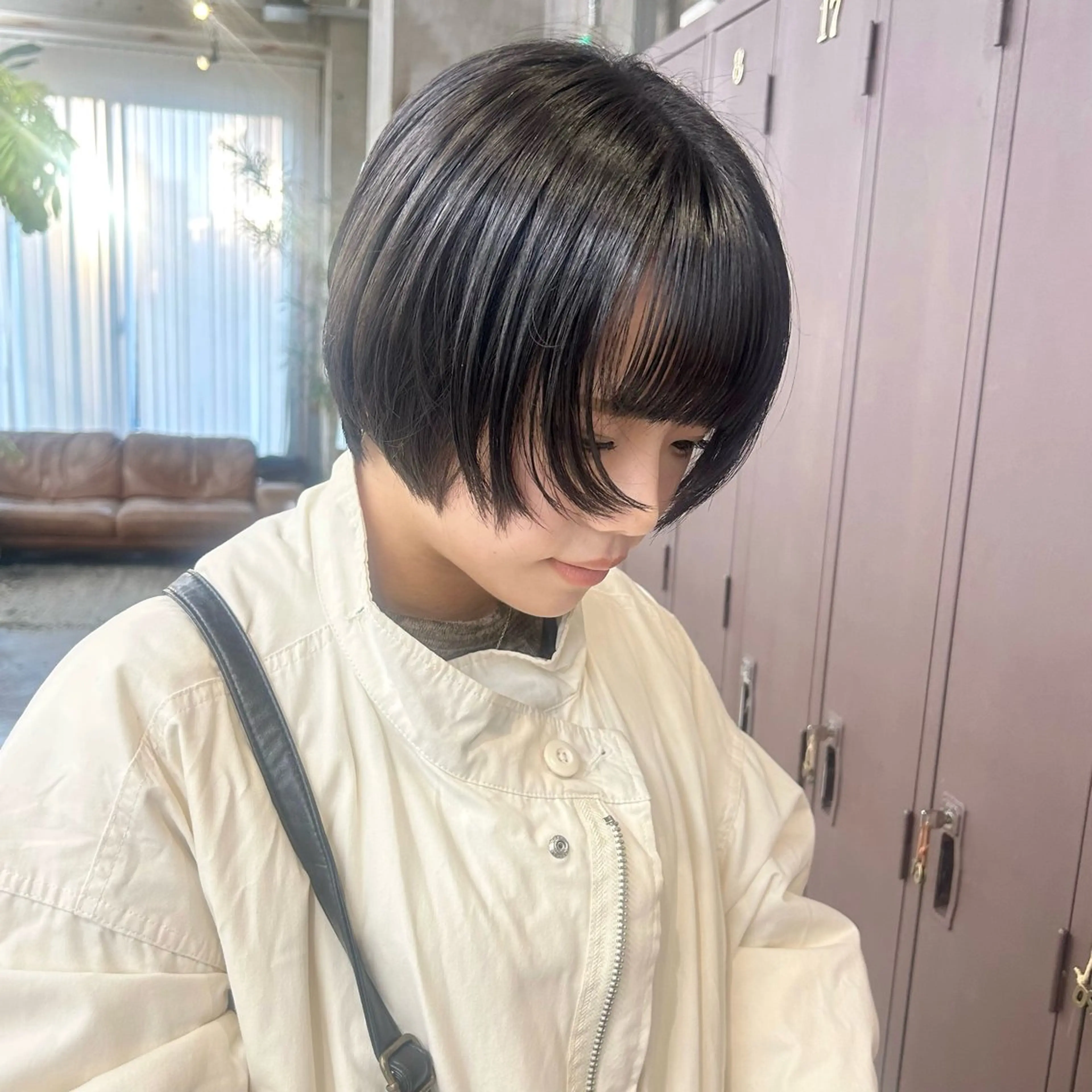 ショート 顔周りカット レイヤーカット 伊藤ほのか /パーマ/オリーブのヘアスタイル