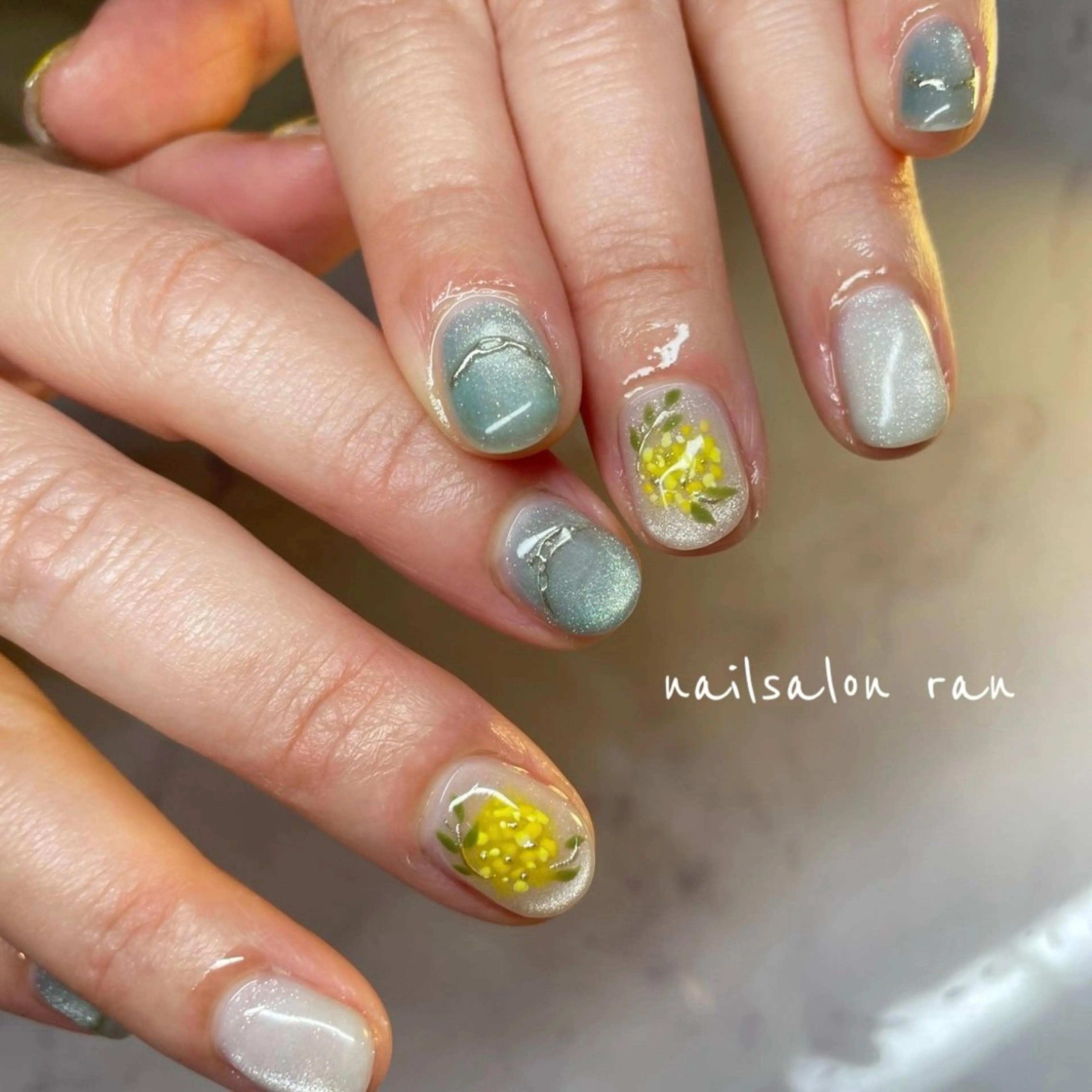 ネイル マグネットネイル ハンドネイル ハンドケア nailsalon ranのネイルデザイン