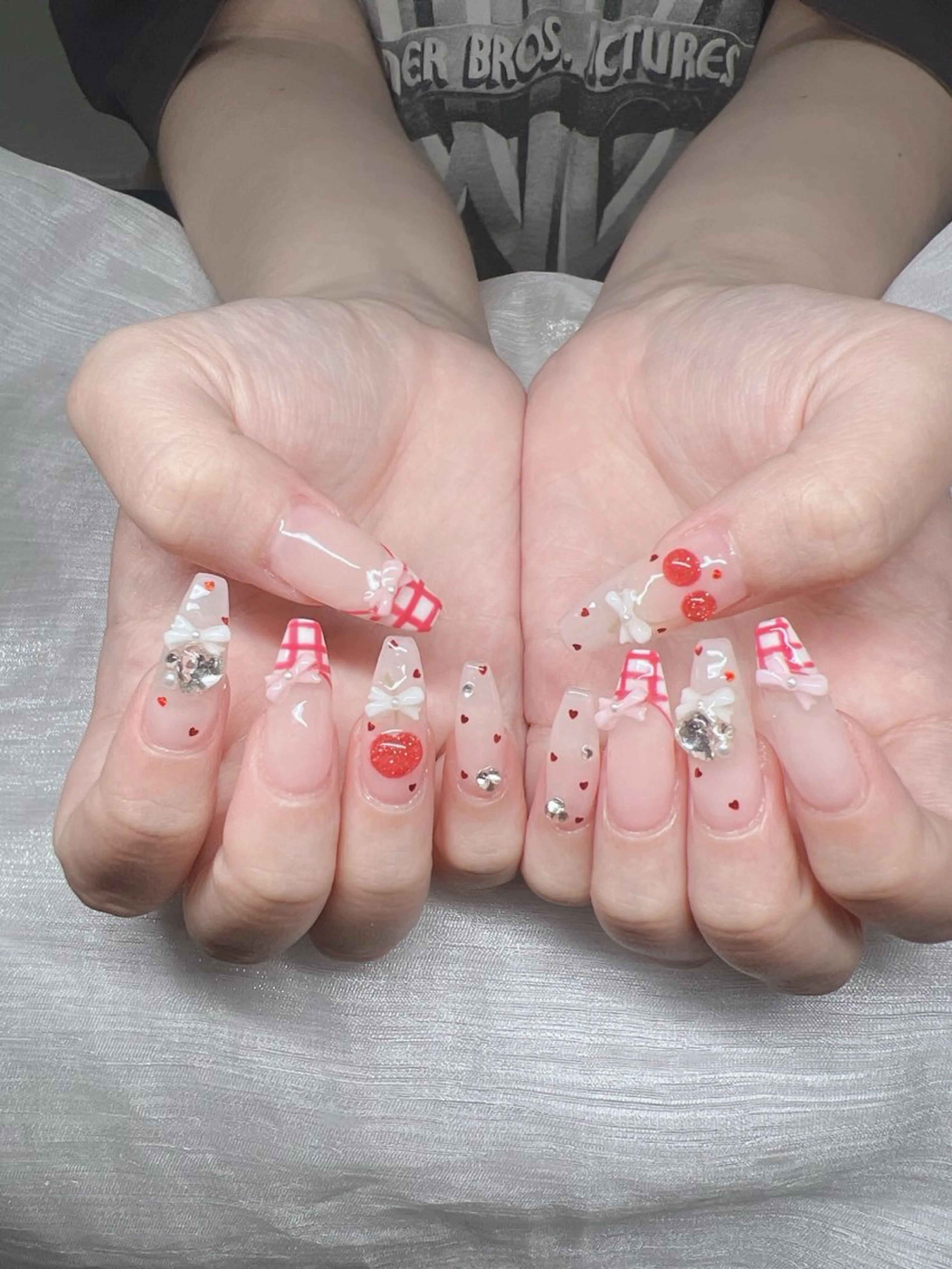 ネイル 長さ出し グラデーション キラキラネイル マグネットネイル ニュアンスネイル Lee Nails チップ長さだし専門店のネイルデザイン