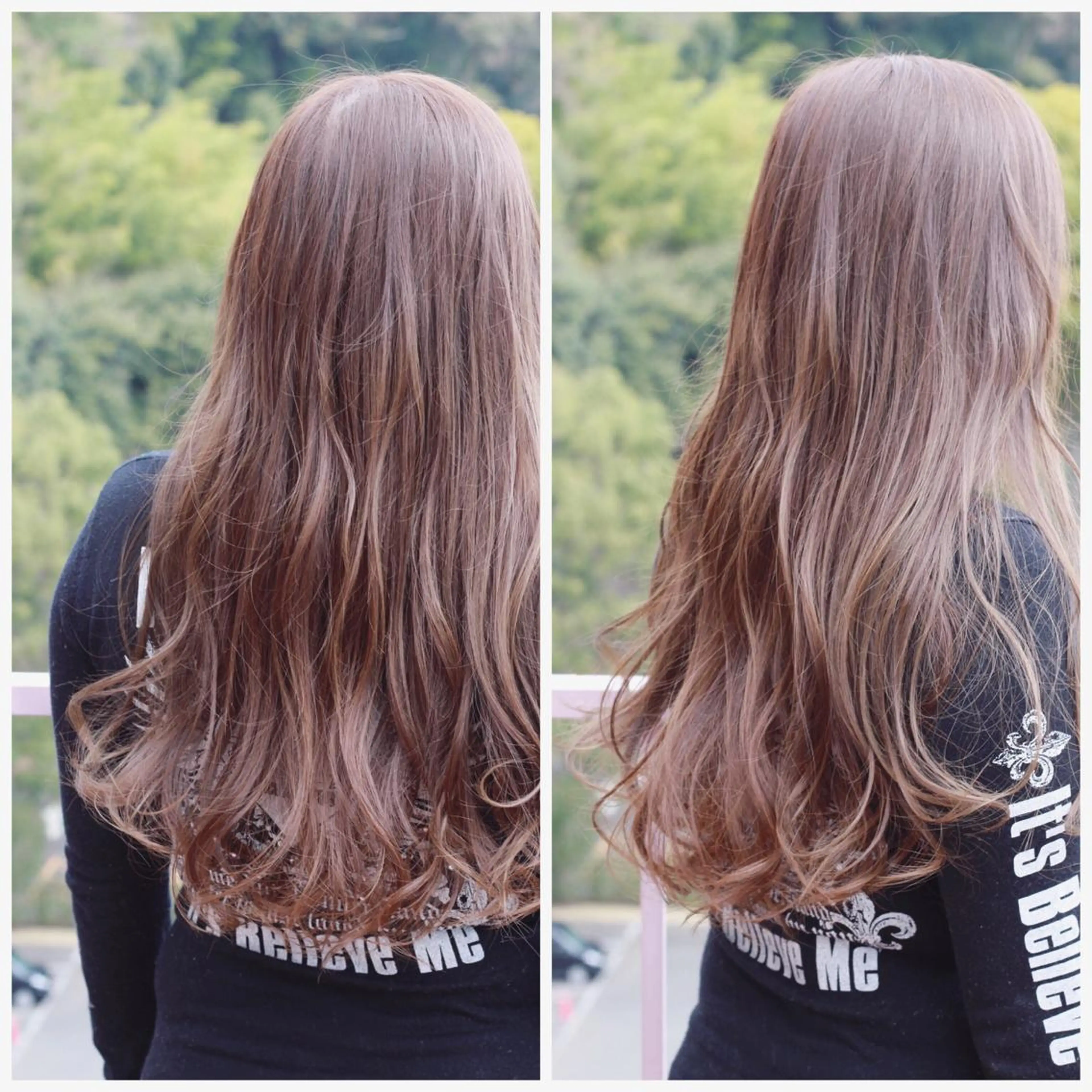 ロング カラー グレージュ カット パーマ Viage （ビアージュ）のヘアスタイル