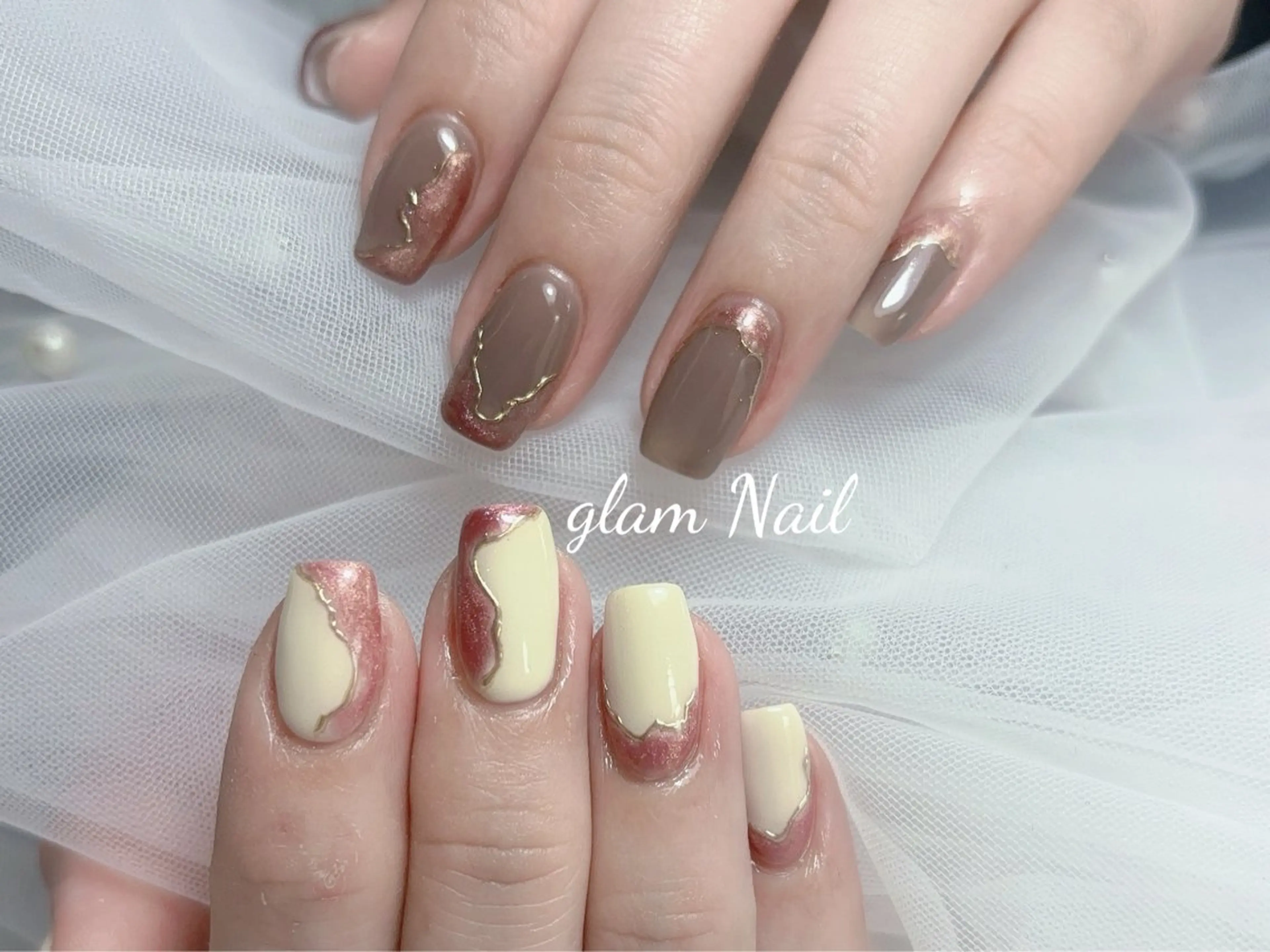 ネイル エツメ💅 長さだし🎀デザインのネイルデザイン