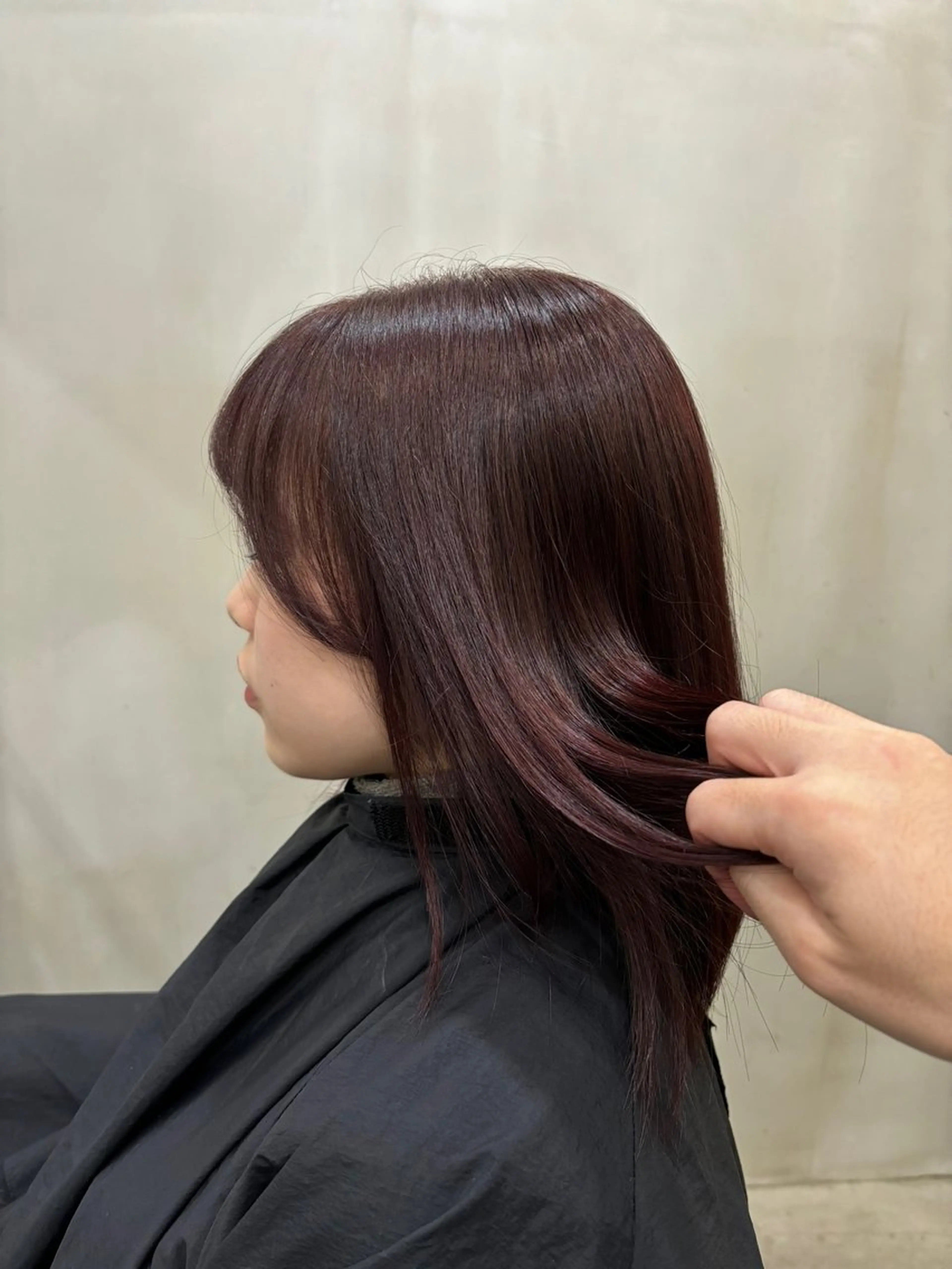 ミディアム カラー ボルドーカラー ヘアカラー 中園康 /カラー/ブリーチのヘアスタイル