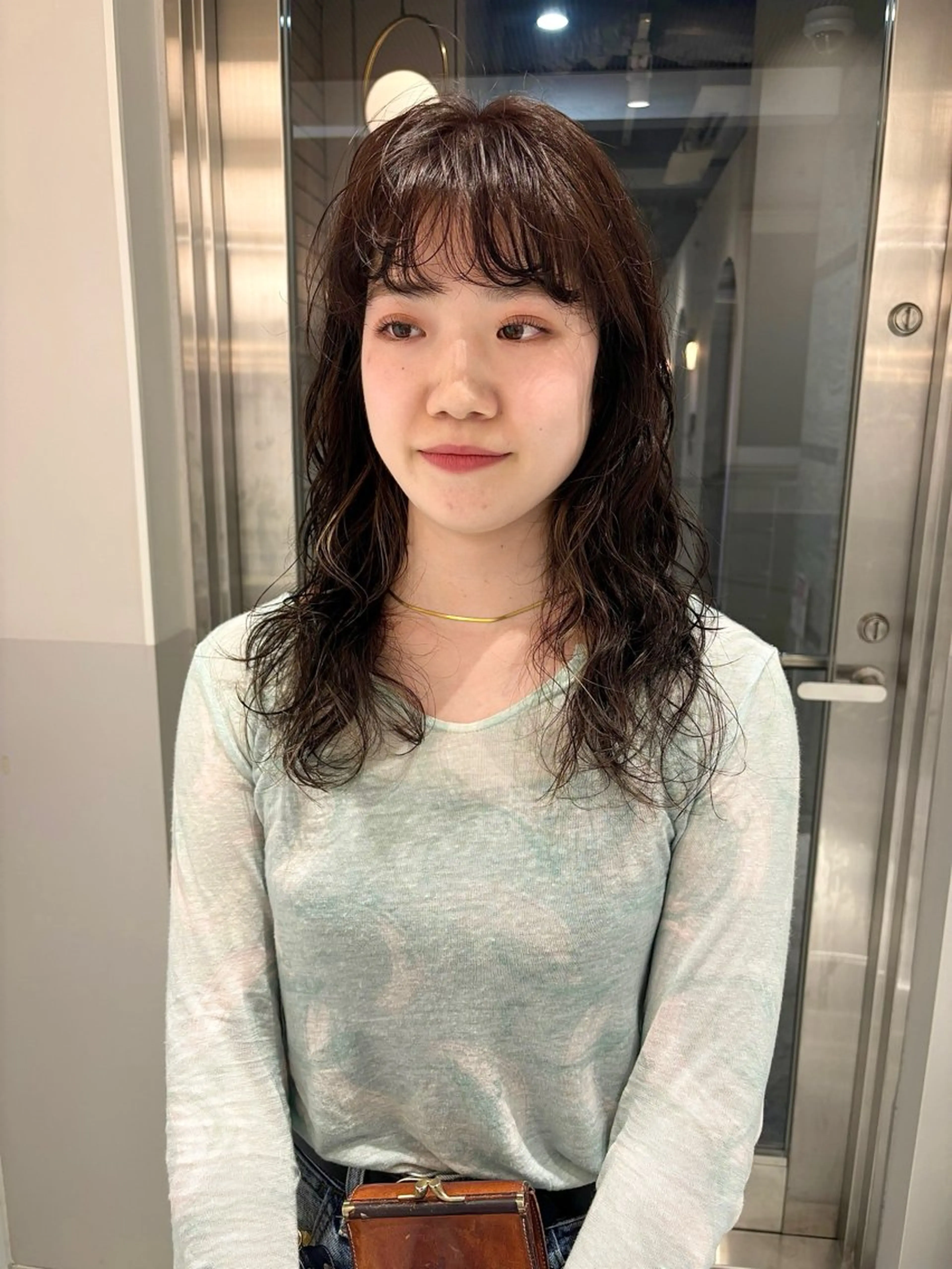 ミディアム カラー パーマ satsuki 暖色・ブラウンカラーのヘアスタイル