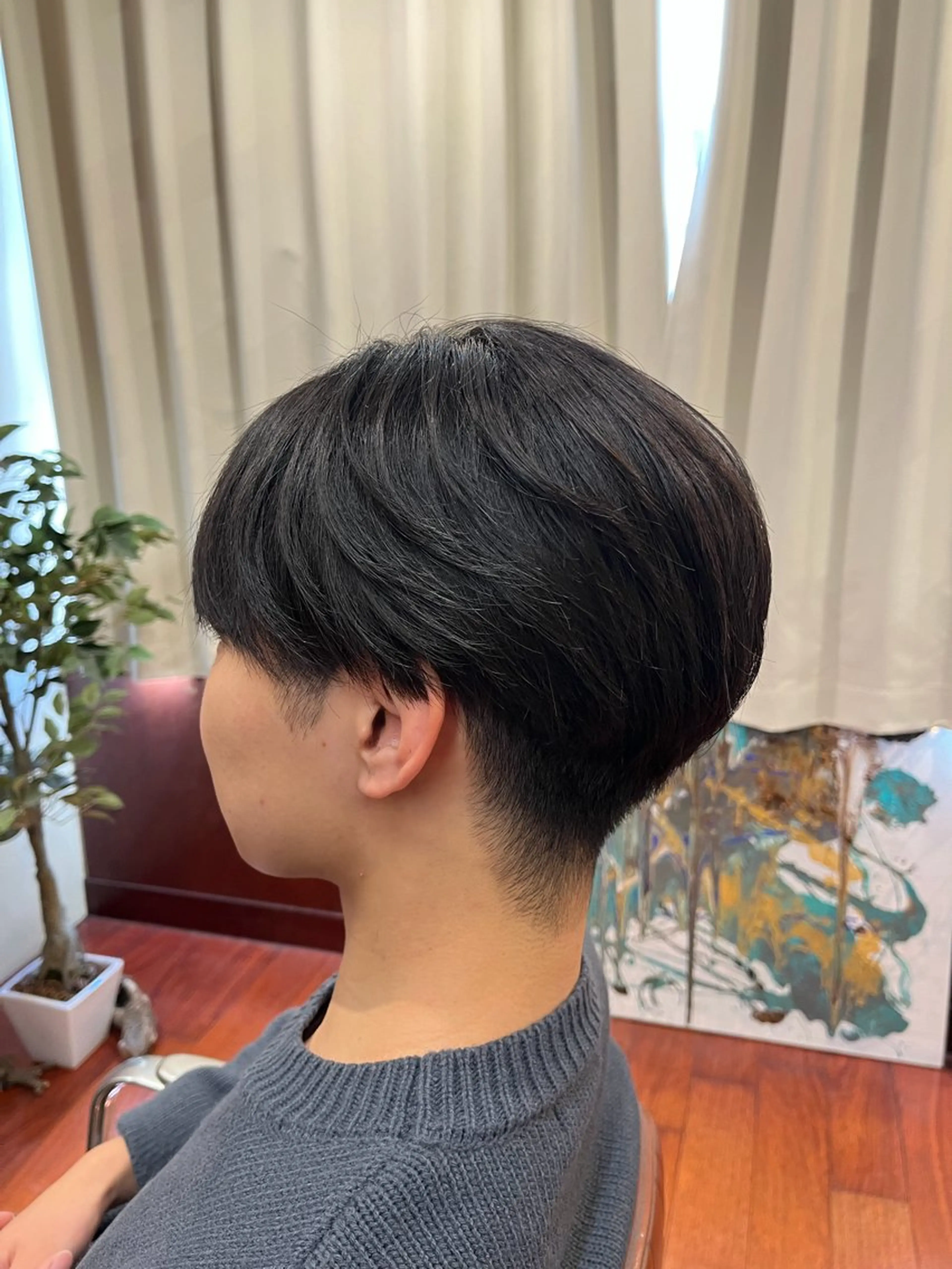 ショート パーマ メンズ カット 縮毛矯正 FIX店長/名駅/ 国際センター/パーマのヘアスタイル