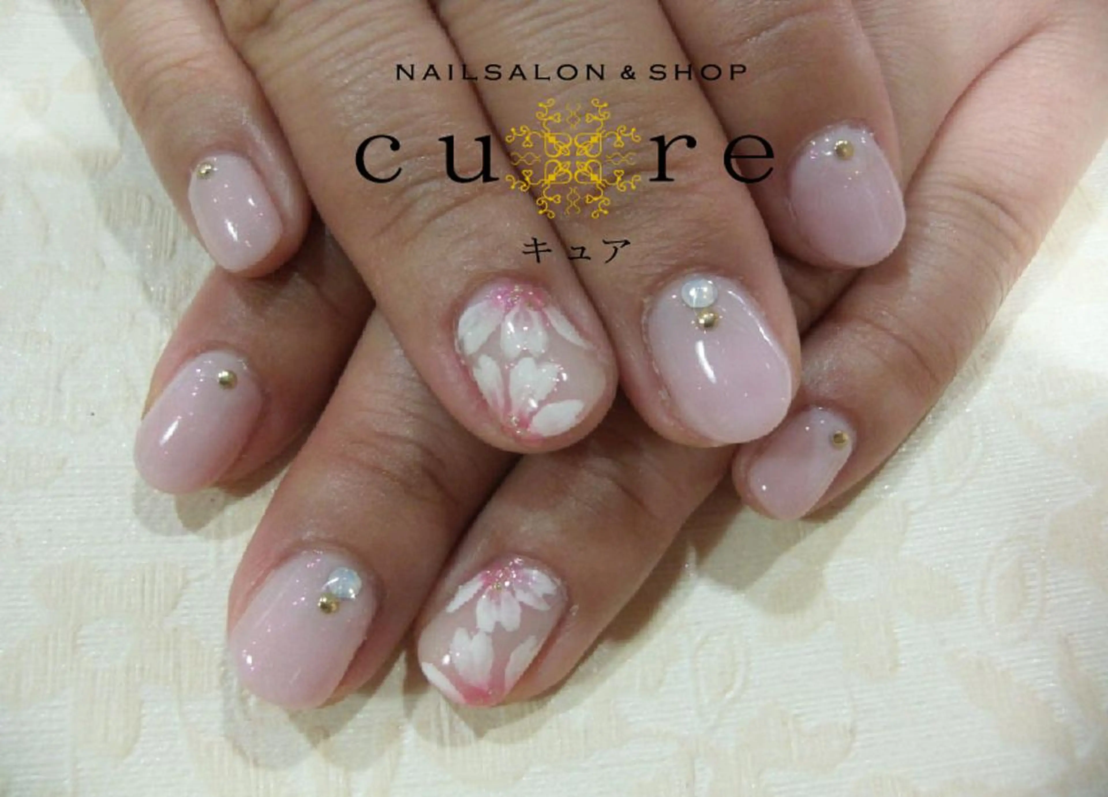 ショート ネイル 春ネイル ネイルサロン Cureのネイルデザイン