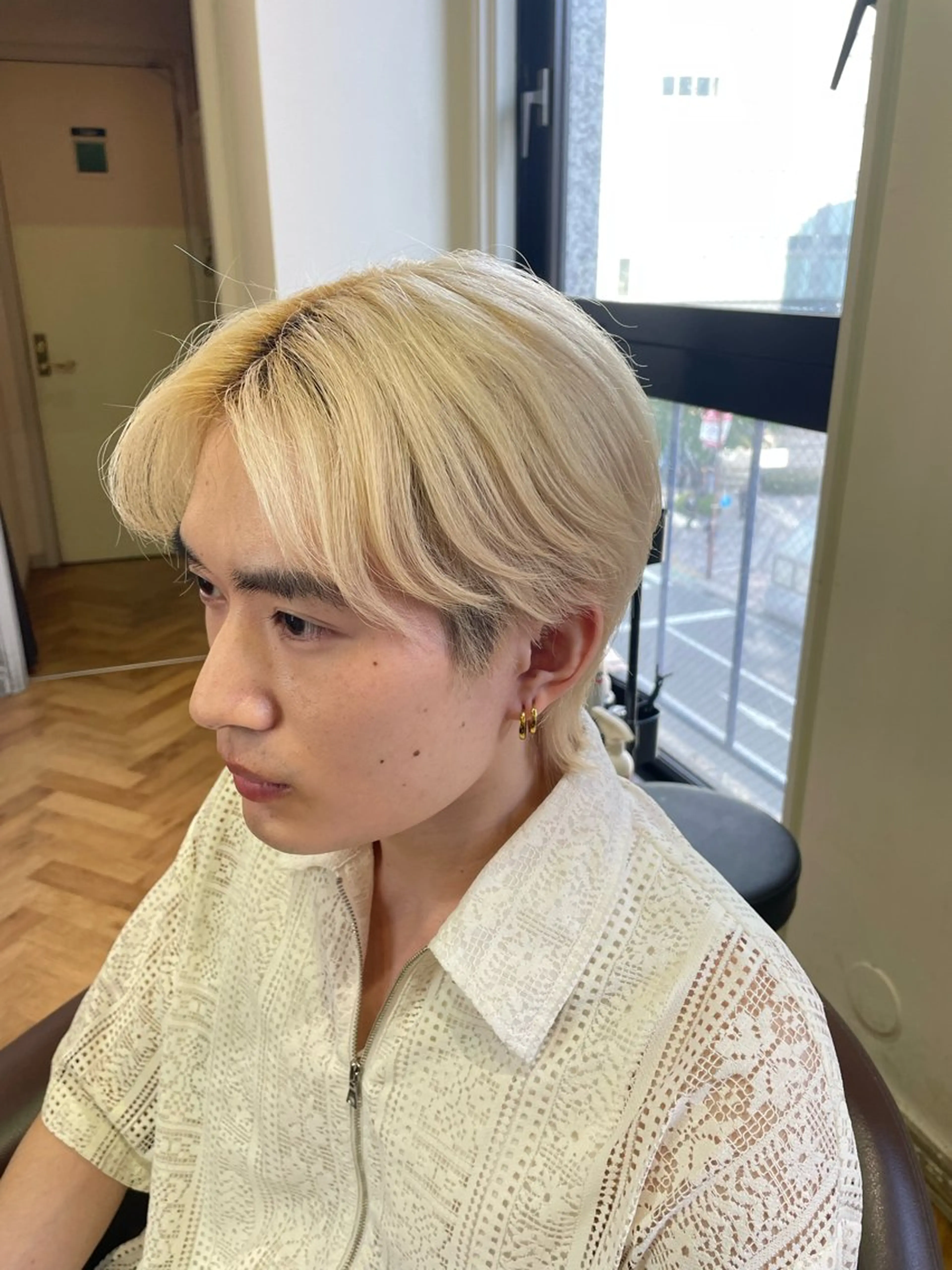 ショート メンズ 伸ばしかけ 溝口 槙里也のヘアスタイル