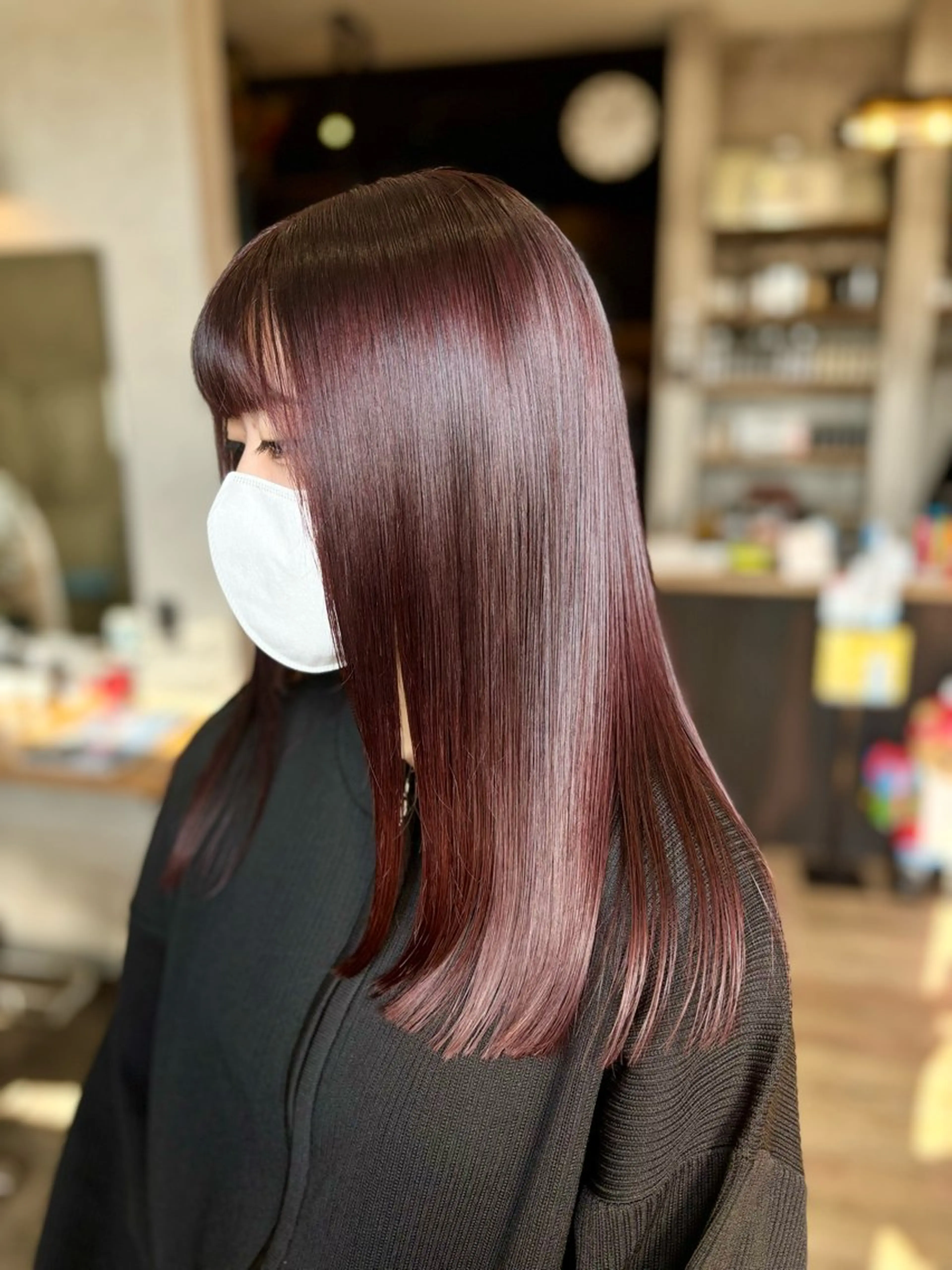 ミディアム 髪質改善 カット ヘアカラー トリートメント yoshihara yuukiのヘアスタイル