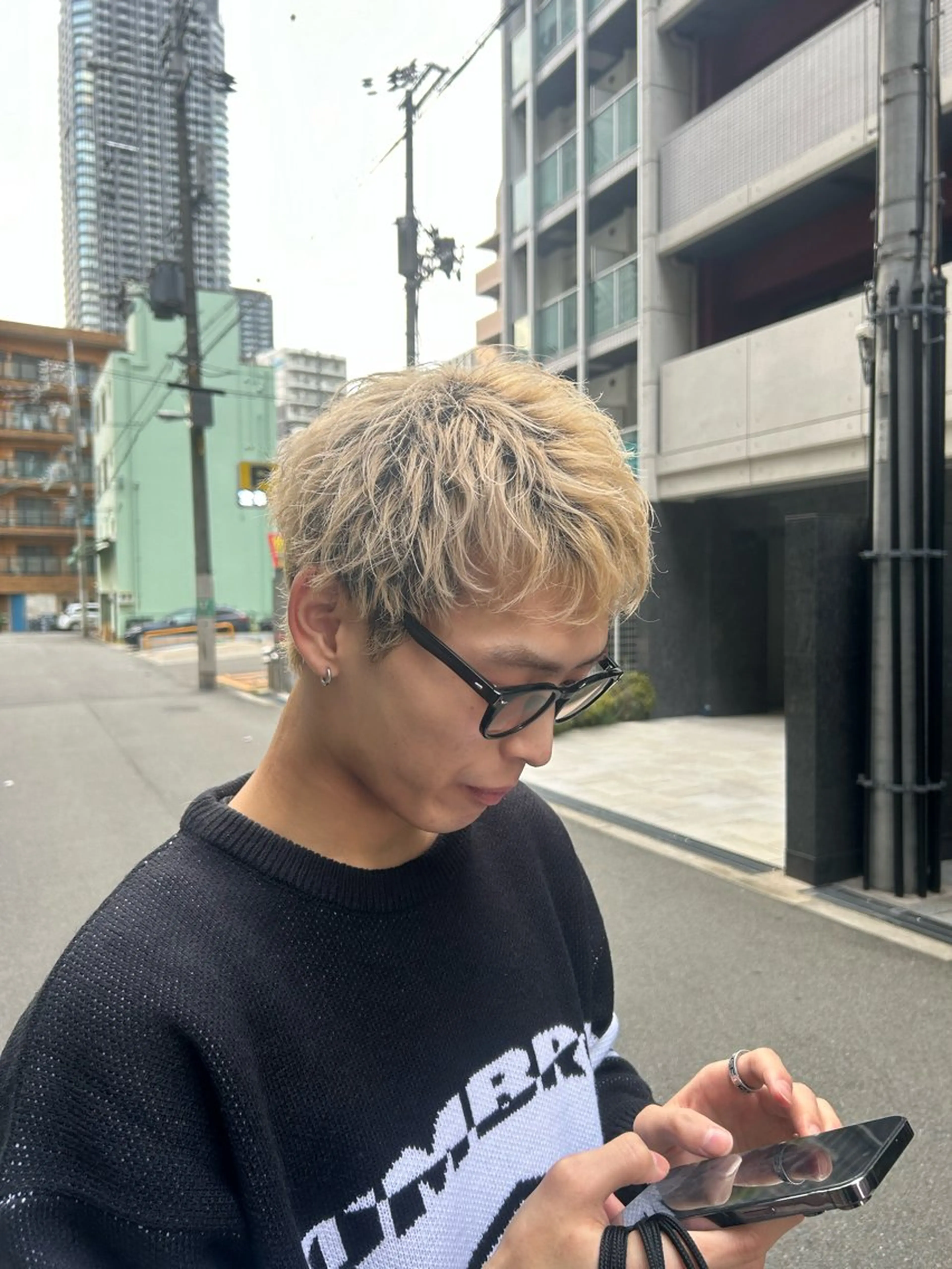 ショート メンズ スパイキーショート ショートヘア La bless なんばスカイオ所属・韓国レイヤー/顔周り カット/Takunaのヘアスタイル