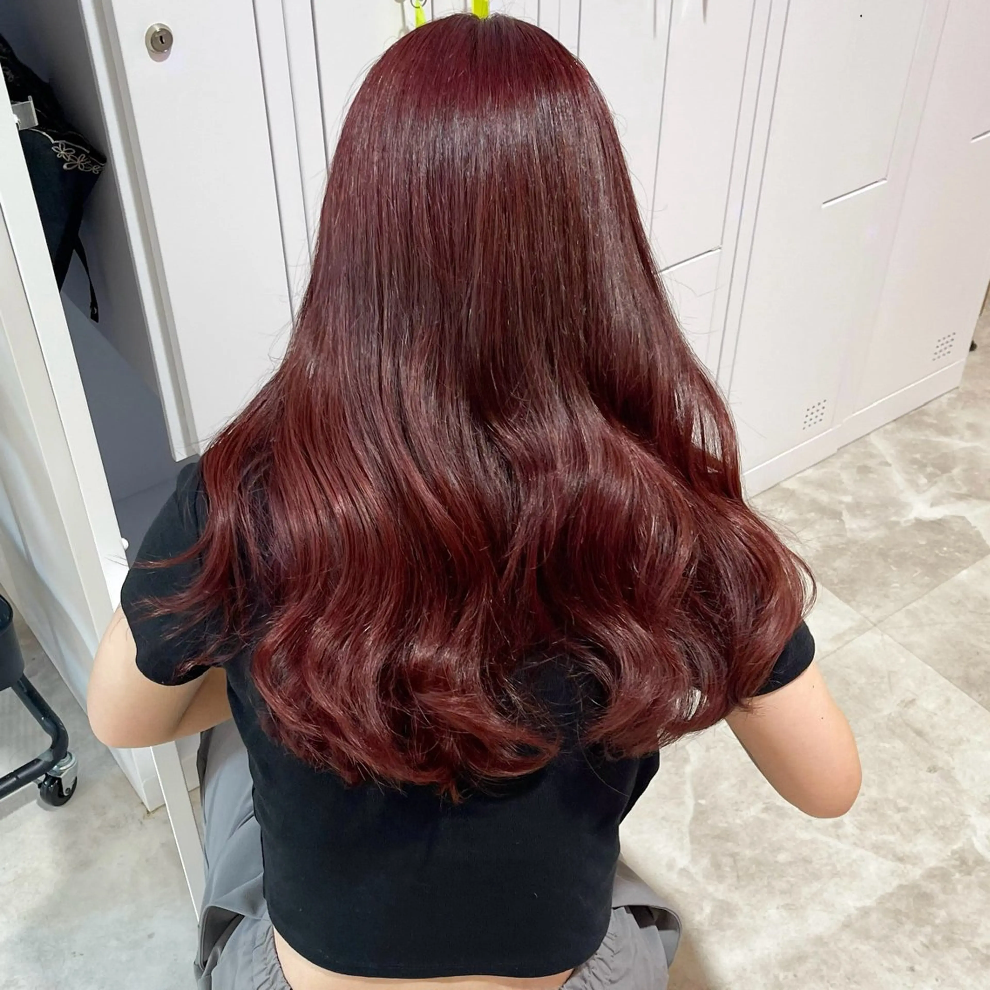 ロング カラー レッドカラー 🎀ミルクティー/暖 色×レイヤー/マリアのヘアスタイル