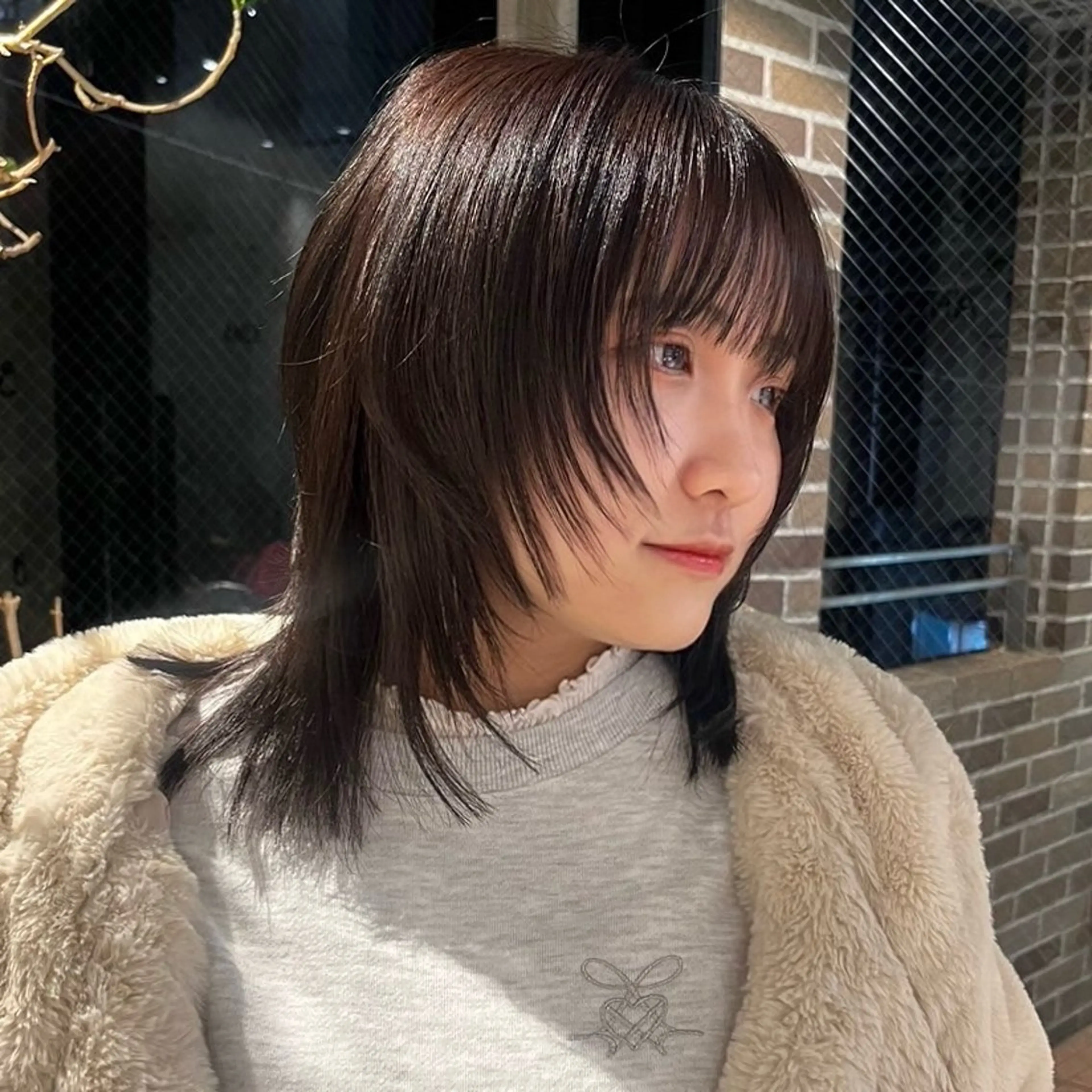 カラー ヘアカラー ウルフ/レイヤー/ ブリーチカラーのヘアスタイル