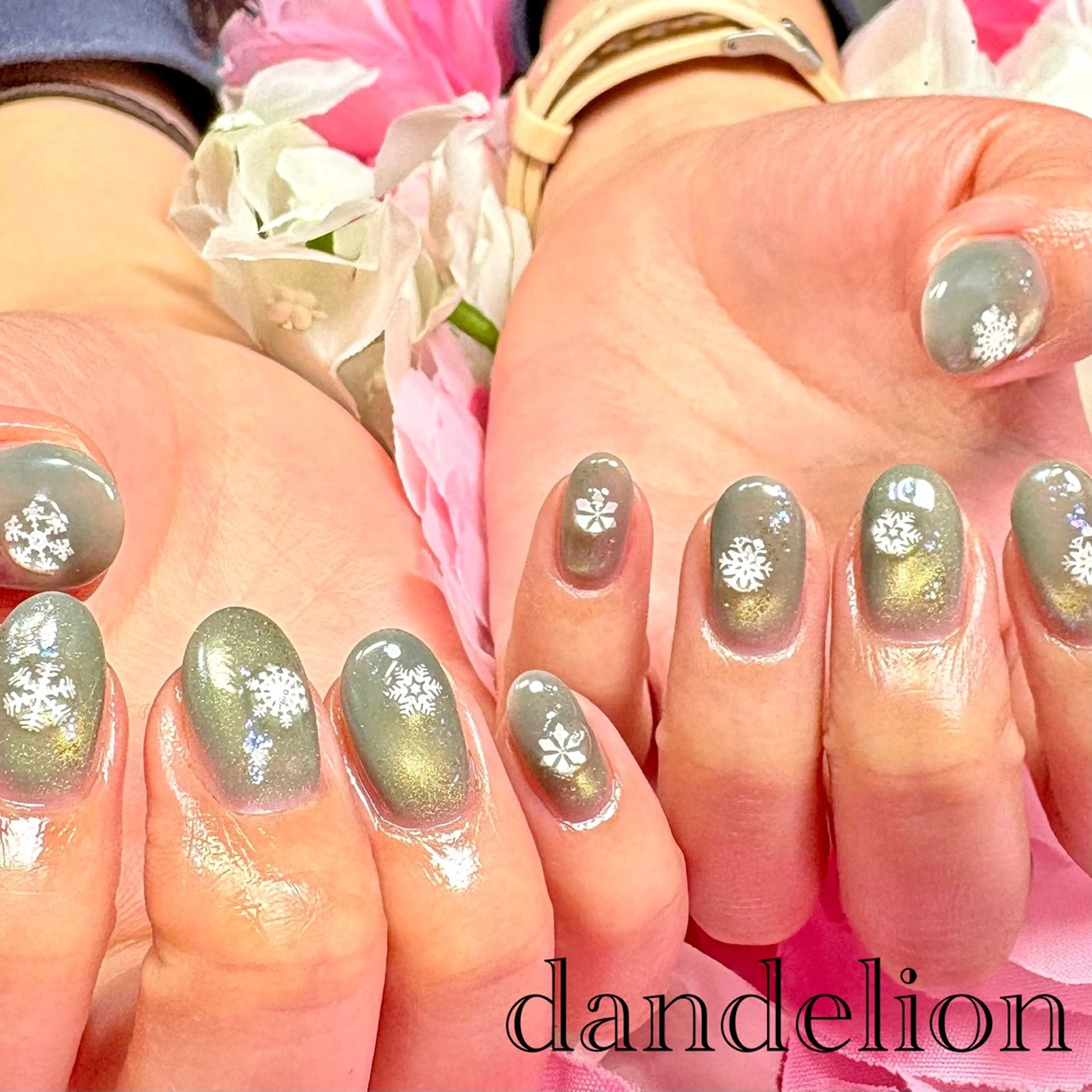 ネイル ハンドネイル ハンドケア dandelion ダンデライオンのネイルデザイン