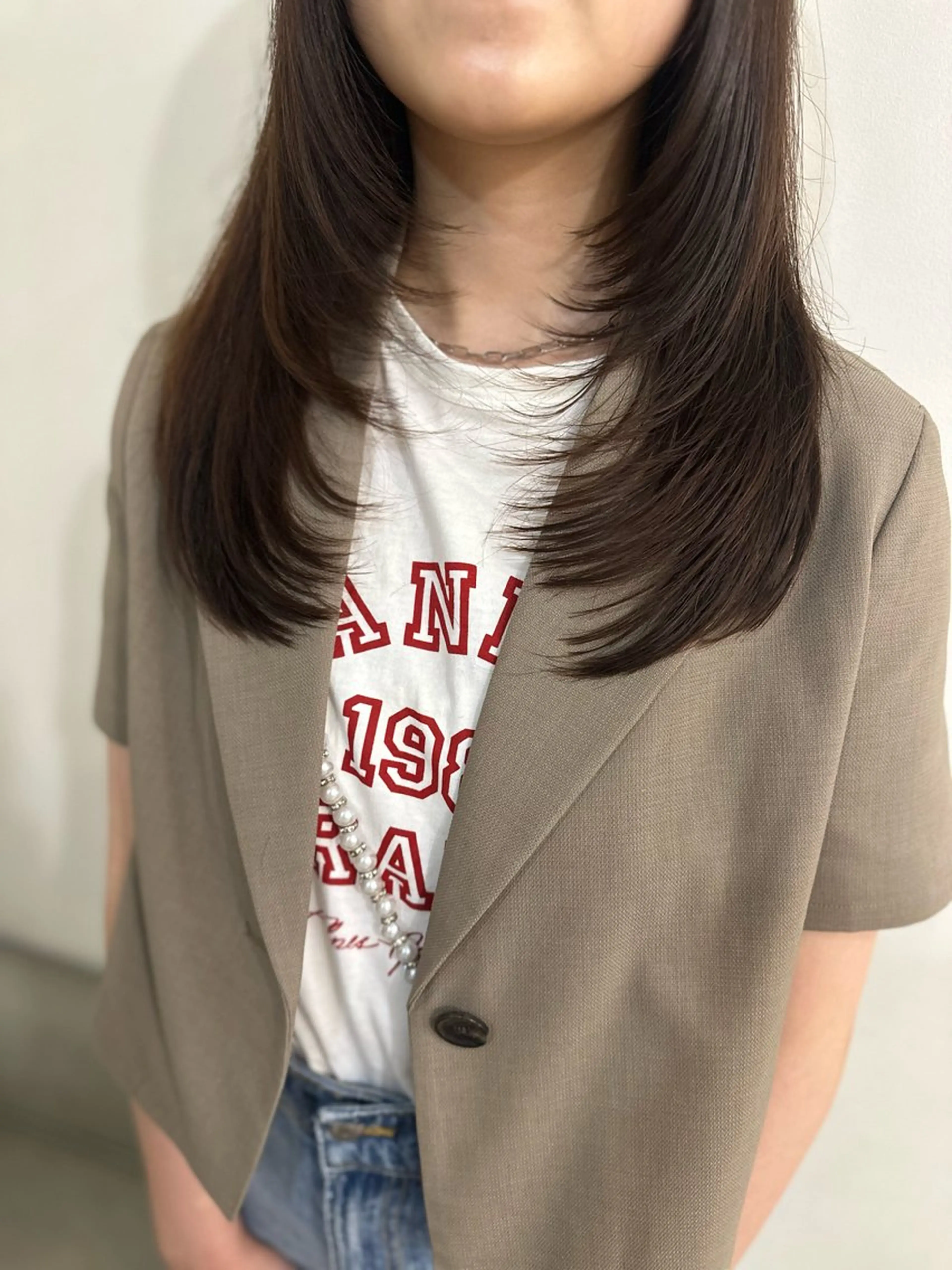 ミディアム Rinka/レイヤー /透明感カラーのヘアスタイル