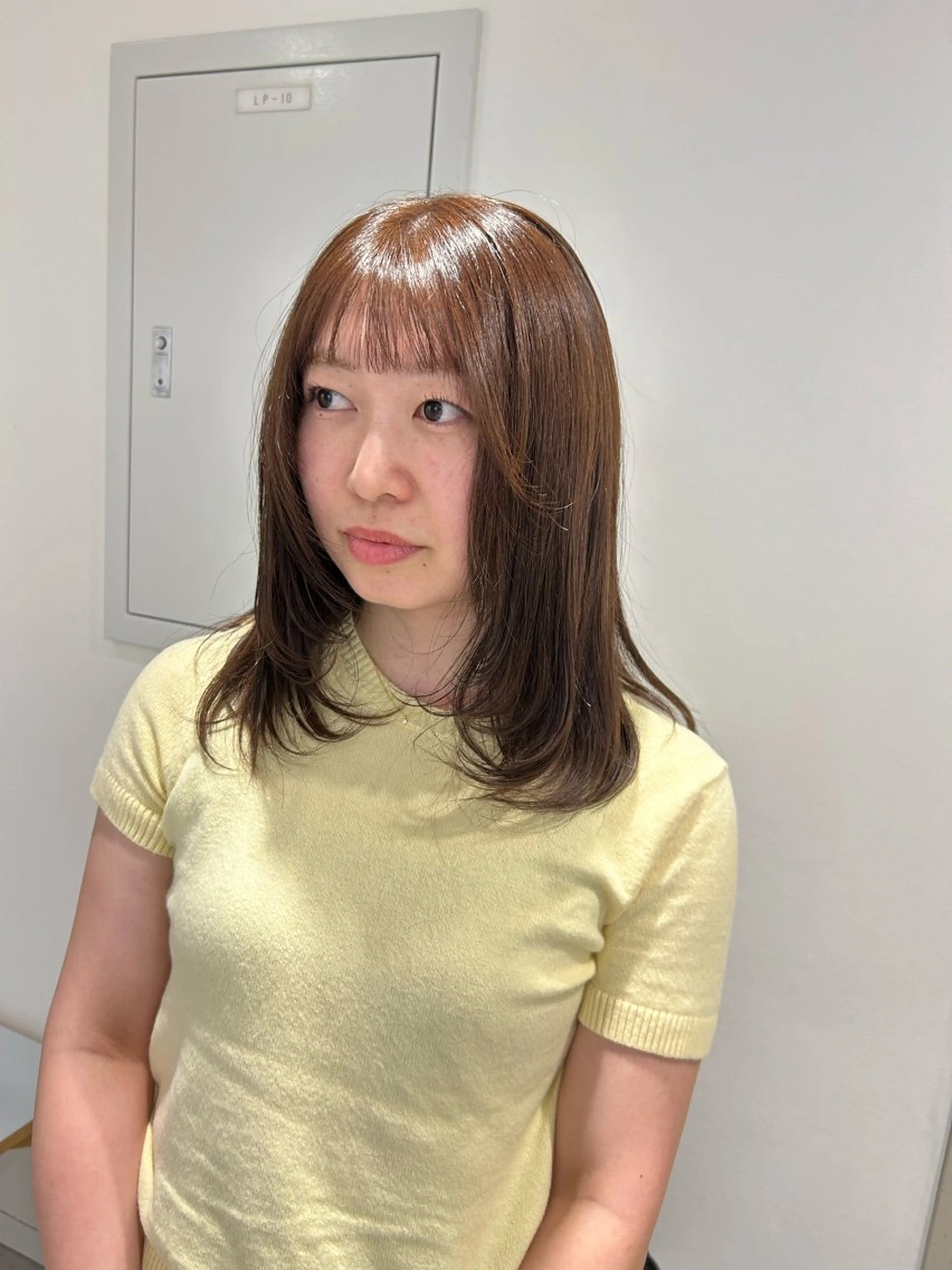 セミロング レイヤーカット カット ヘアカラー 池袋/レイヤー/ 顔まわり/taigaのヘアスタイル