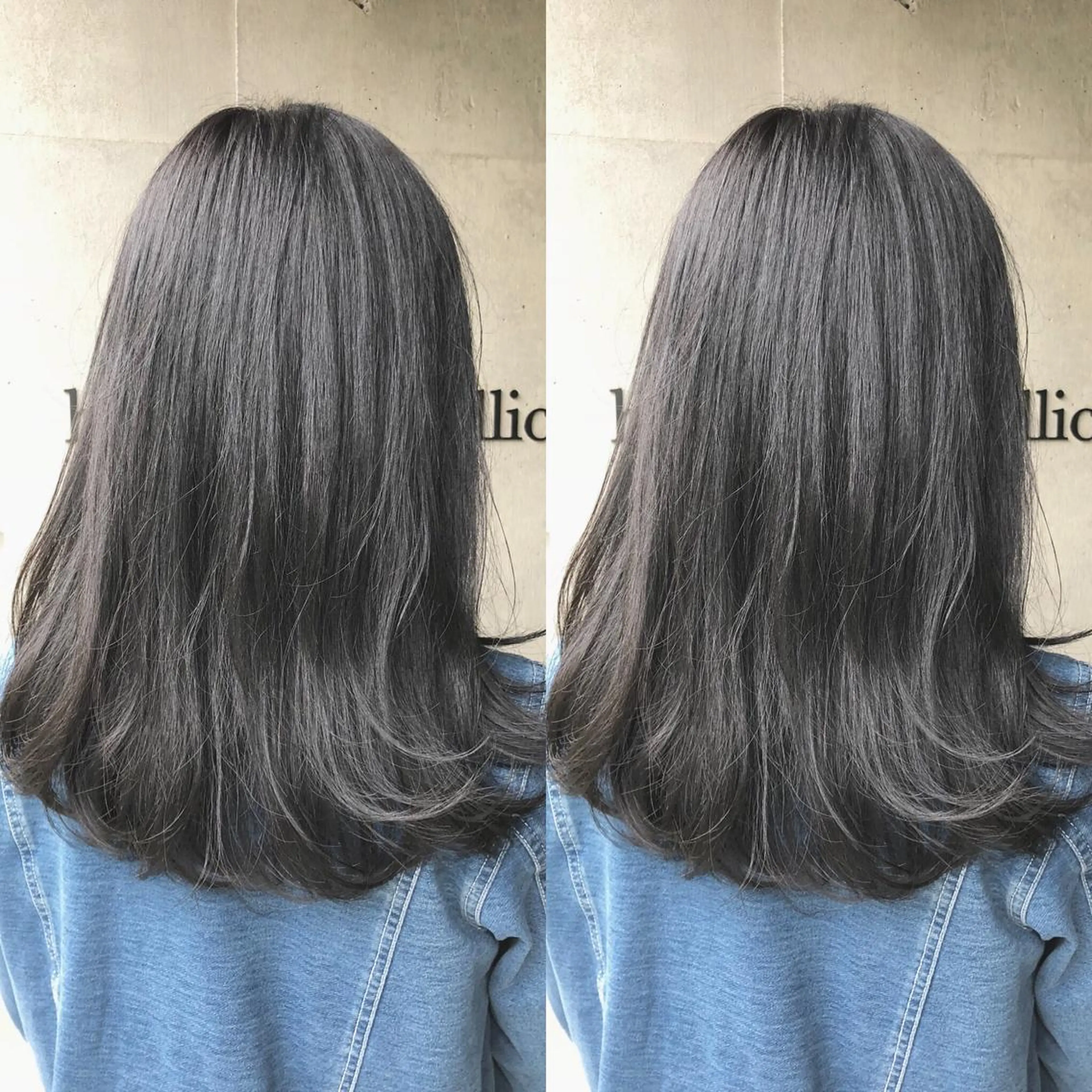 セミロング カラー ブリーチ ブリーチなしカラー カット ヘアカラー トリートメント 荒木 依莉亜のヘアスタイル