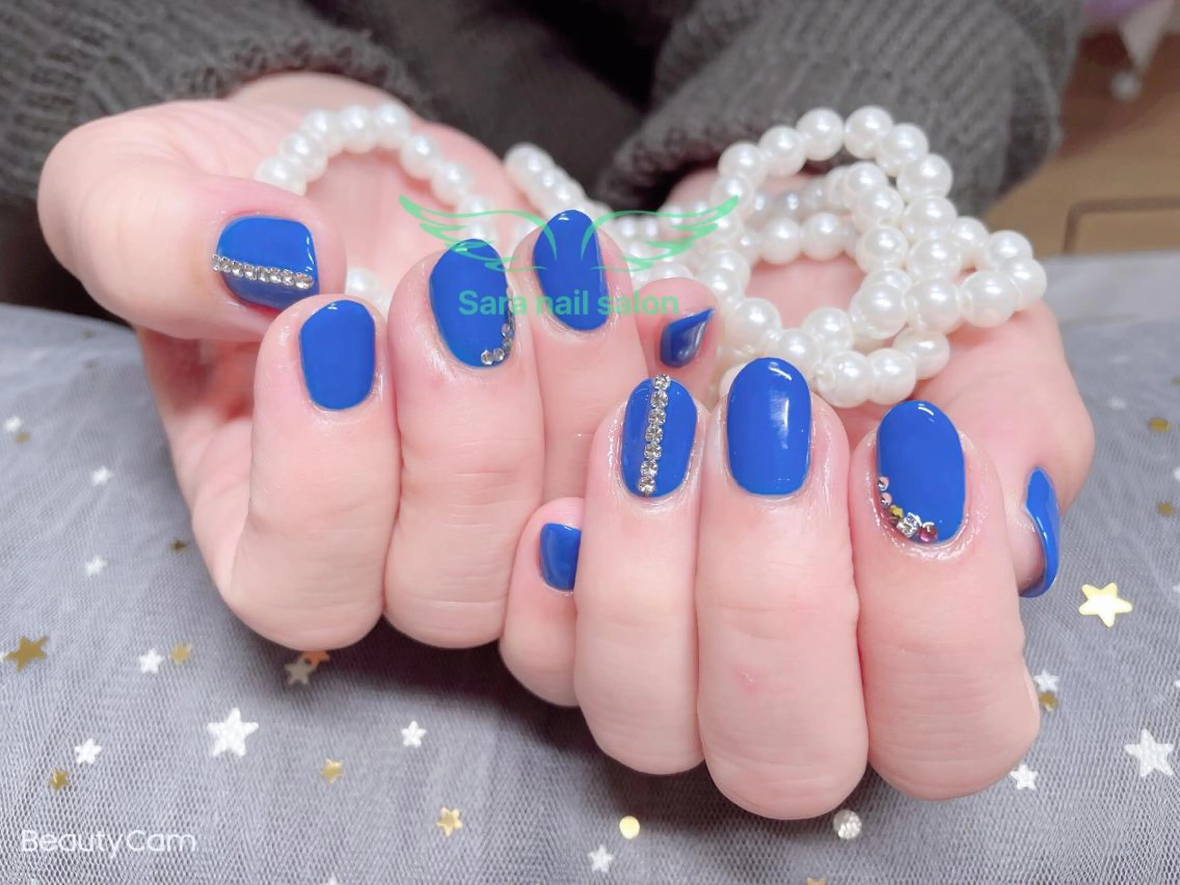 ネイル ストーンネイル ハンドネイル ハンドケア 小岩 Saraのネイルデザイン