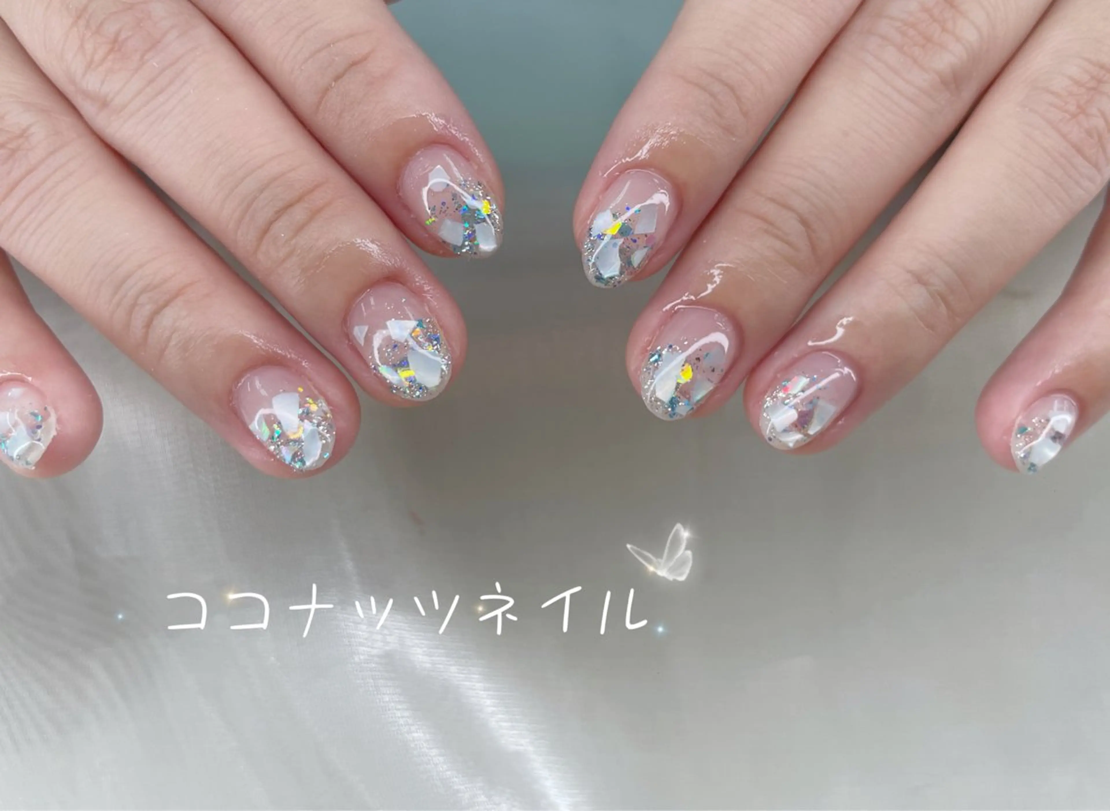 ネイル べっ甲ネイル フレンチネイル キラキラネイル マグネットネイル 大理石ネイル(マーブル) ハンドネイル 神田 ココナッツのネイルデザイン