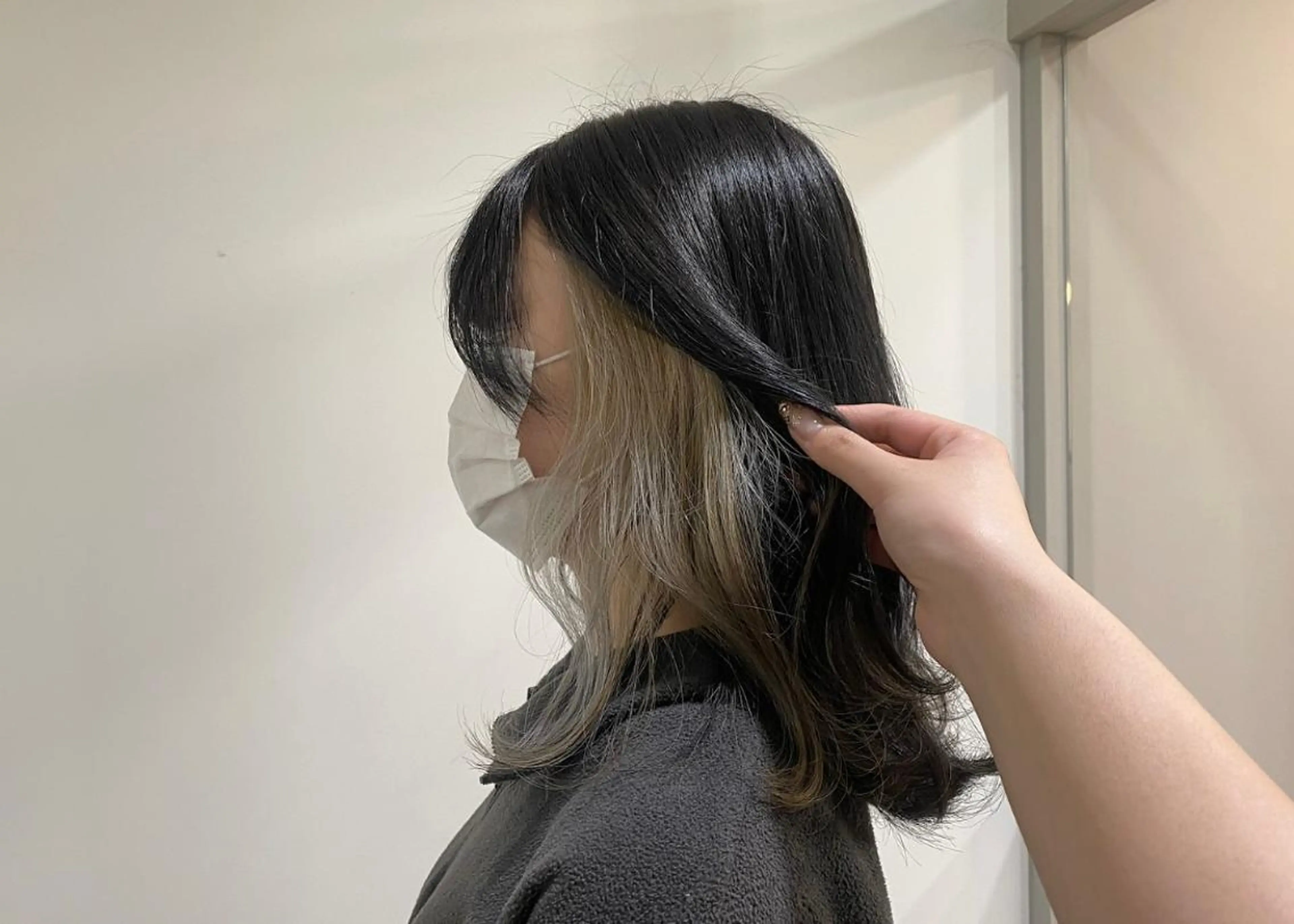 セミロング たなか もえなのヘアスタイル