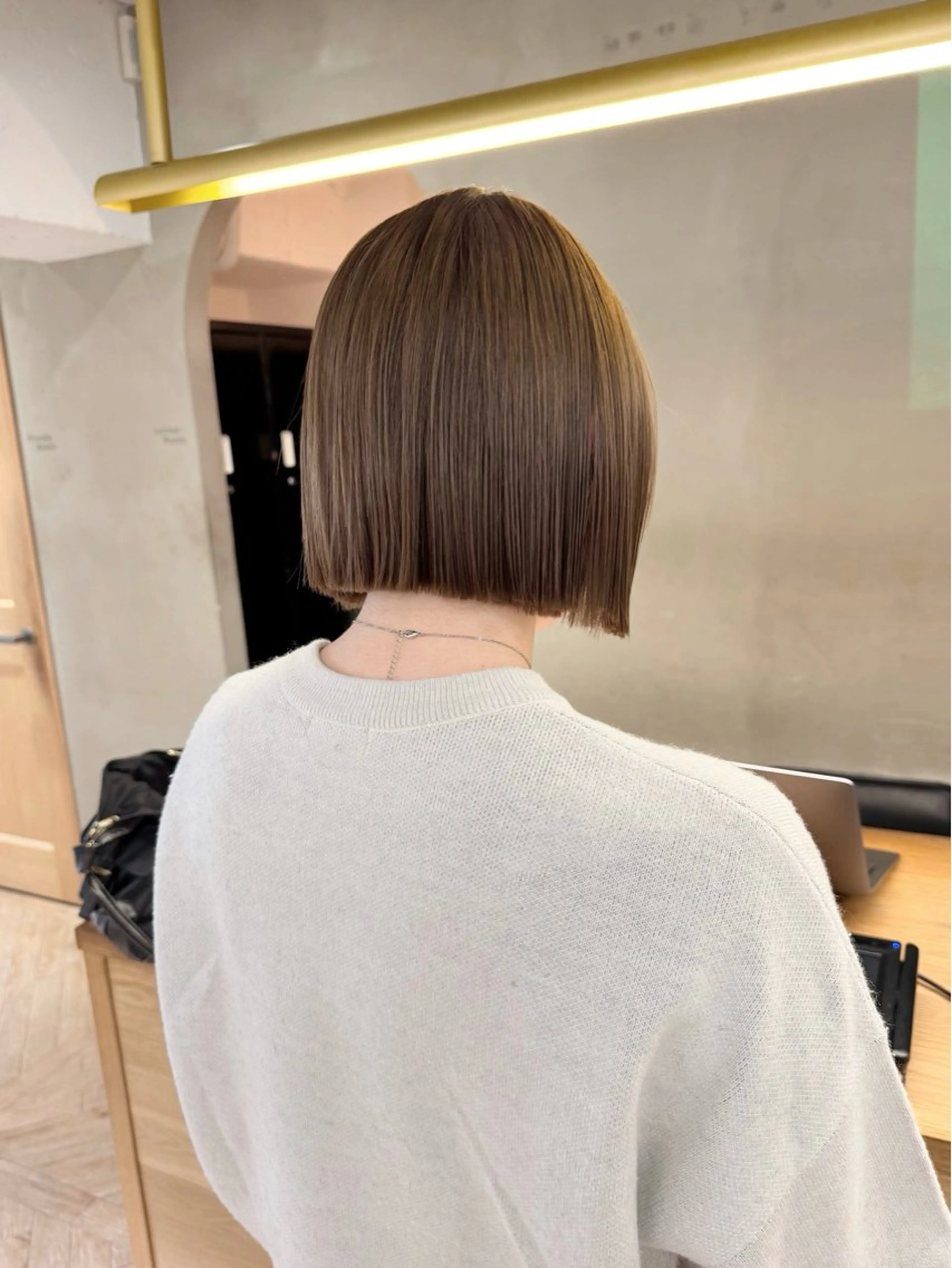 ミディアム カラー ボブ 縮毛矯正 カット ヘアカラー トリートメント ボブ/縮毛矯正 🌟梅田盛一🌟のヘアスタイル
